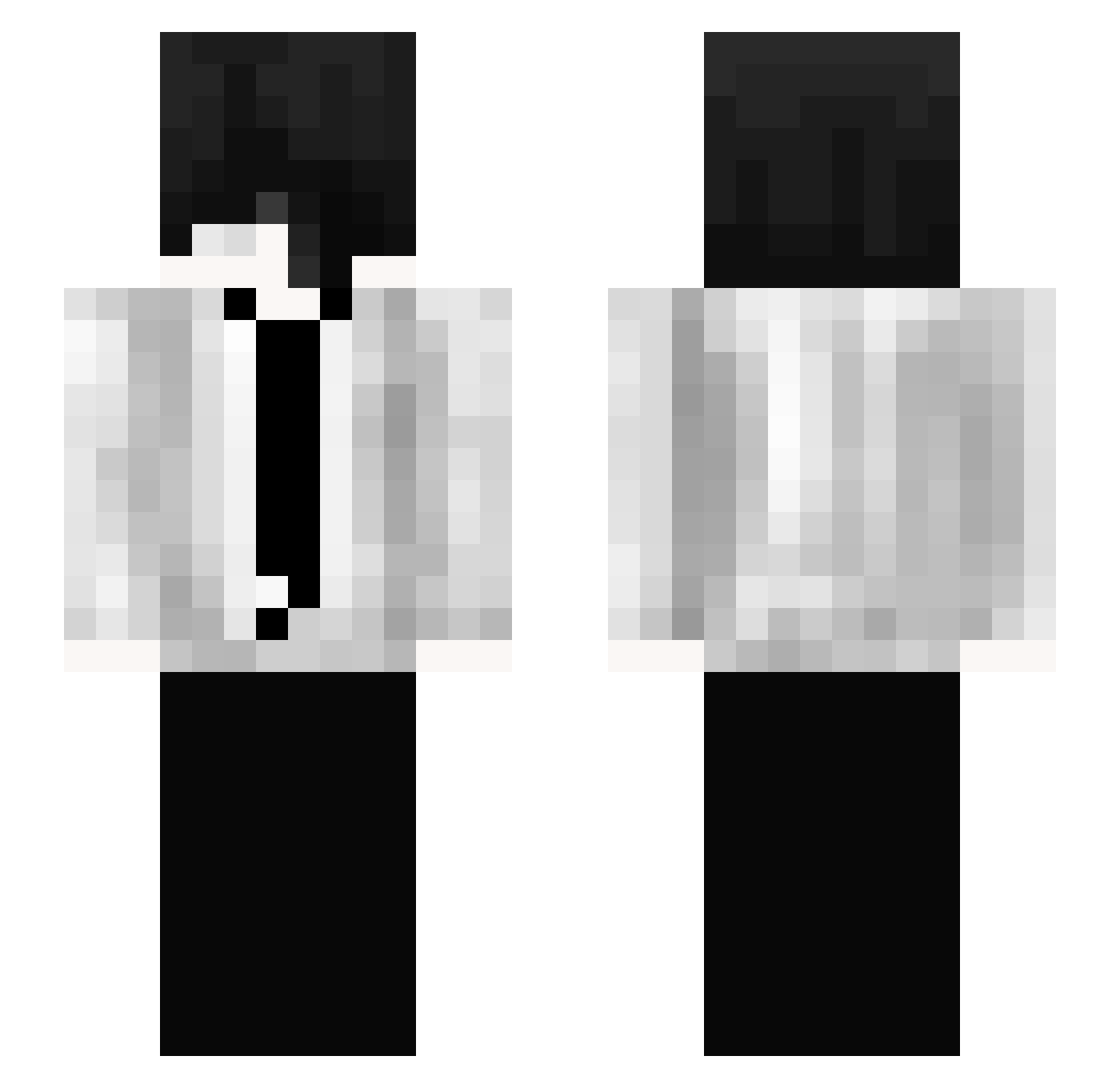 Toastnew Minecraft skin, front and back view