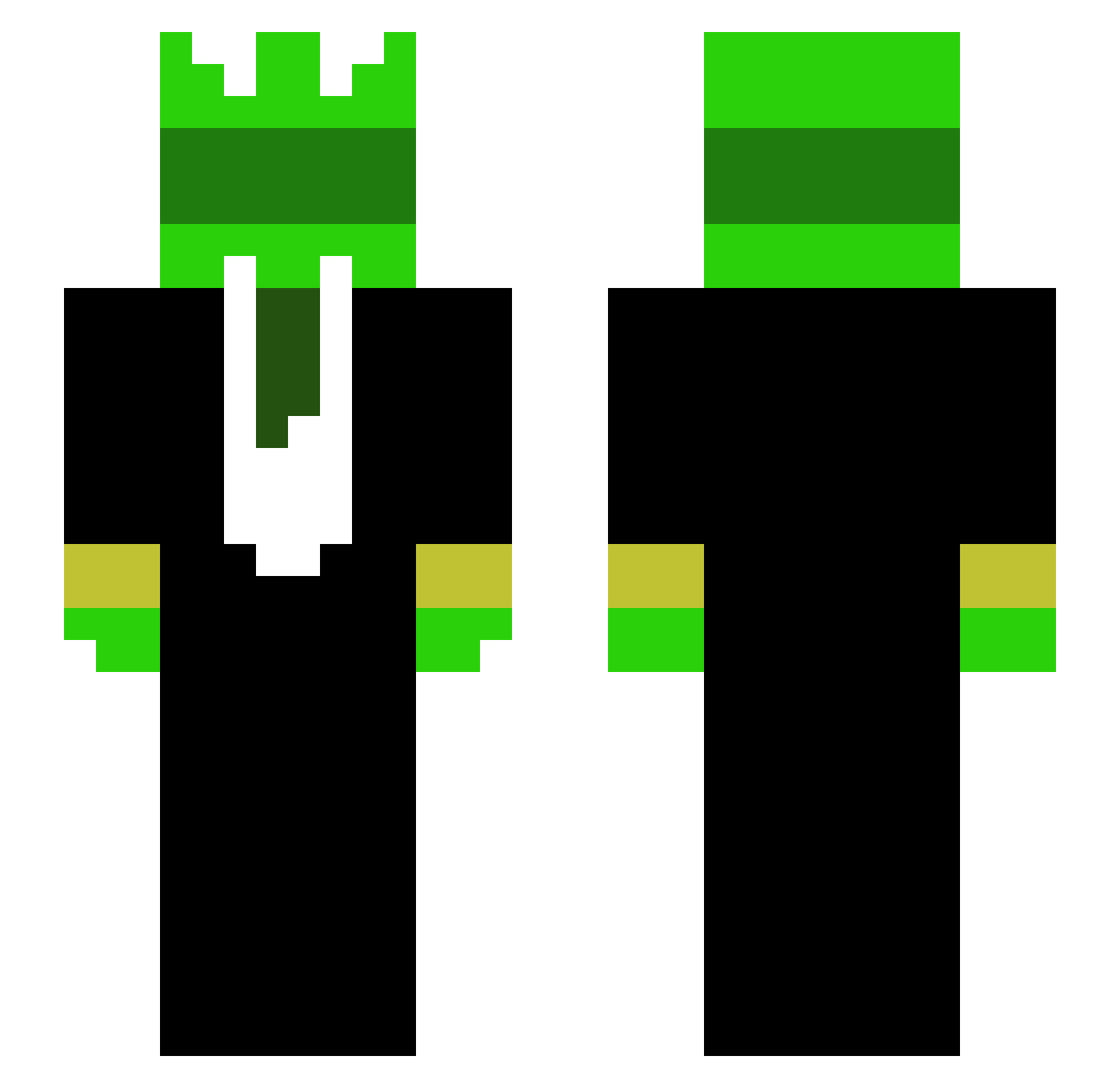 Lejer Minecraft skin, front and back view