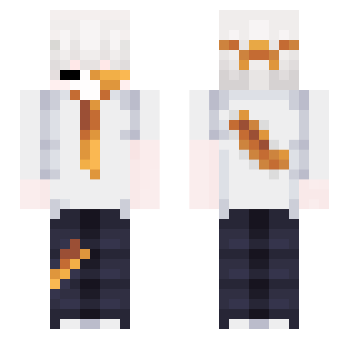 tasserit Minecraft skin, front and back view