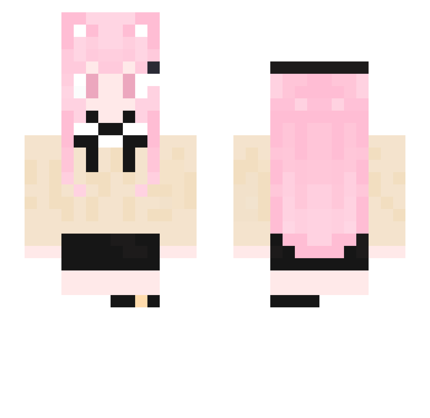 mumuovo11 Minecraft skin, front and back view