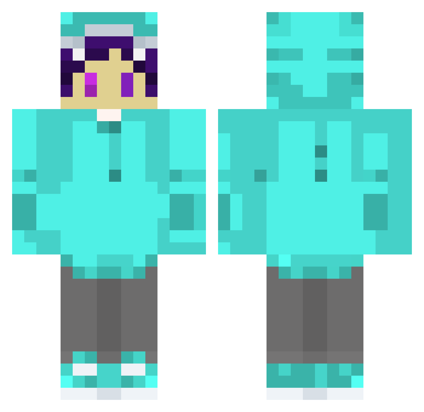 TimSambroyher Minecraft skin, front and back view
