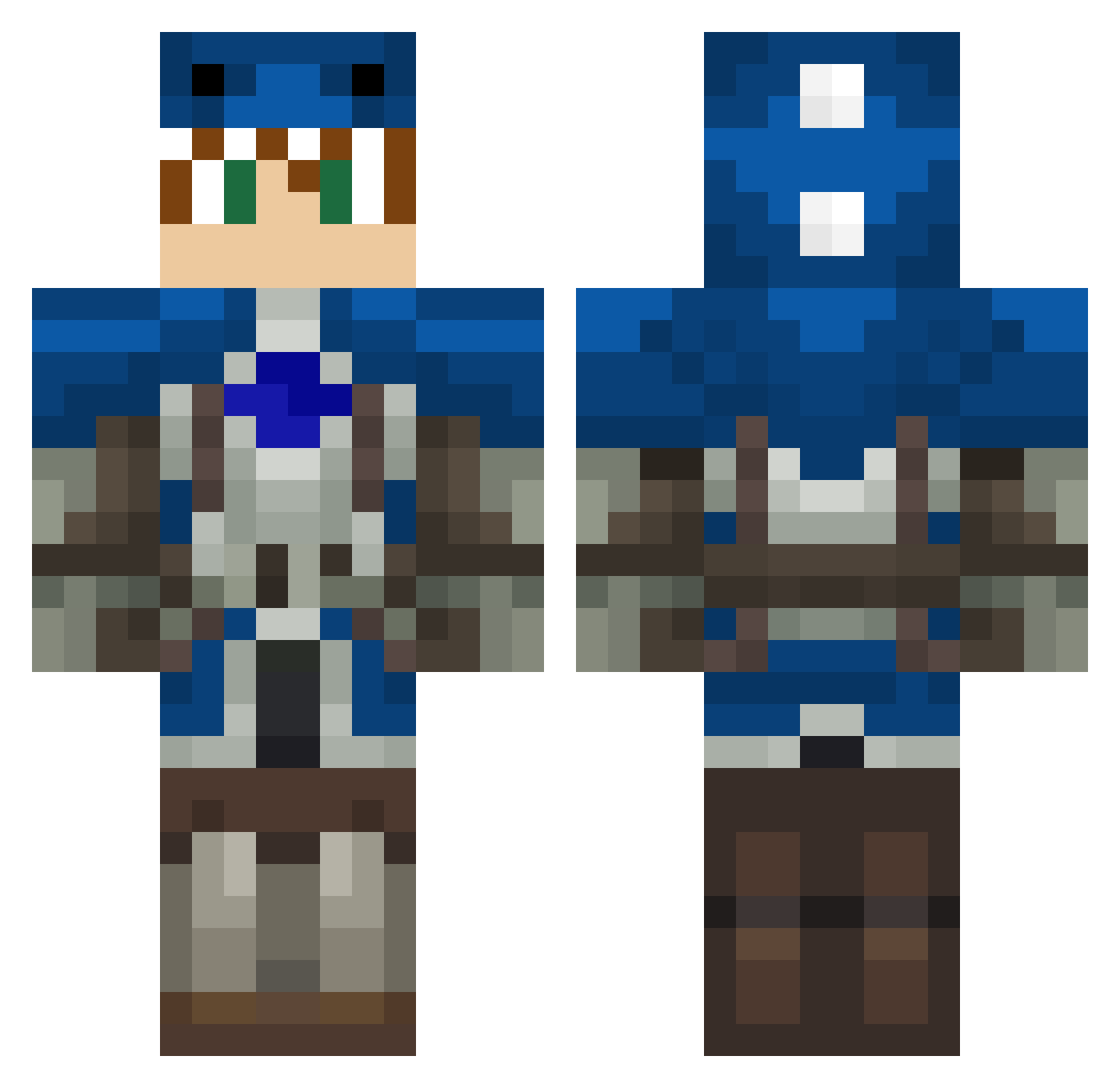 ItsDinoboy99 Minecraft skin, front and back view