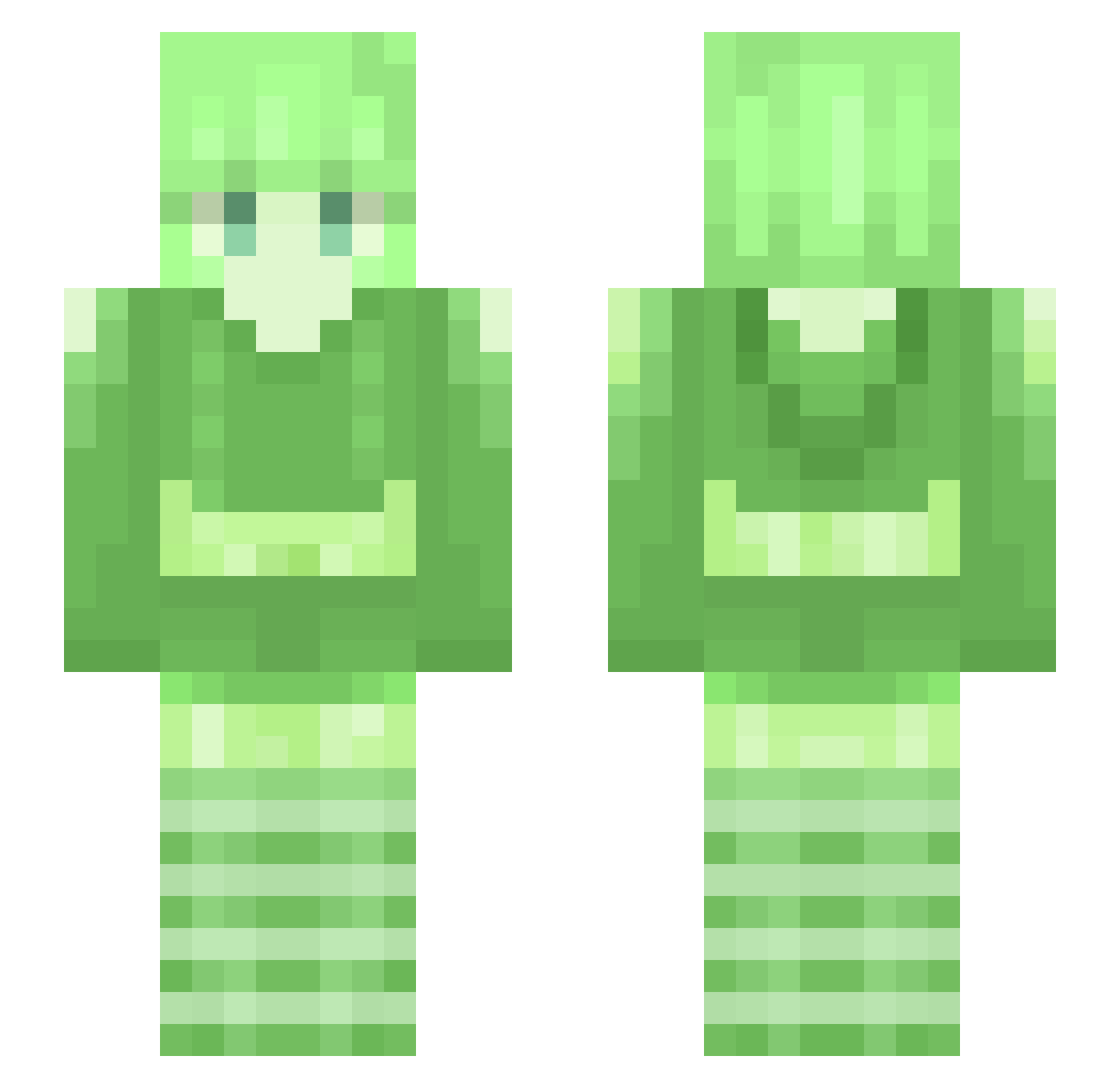 Acies0 Minecraft skin, front and back view