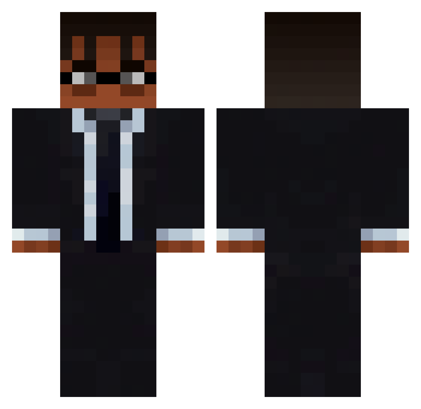 clarity0 Minecraft skin, front and back view