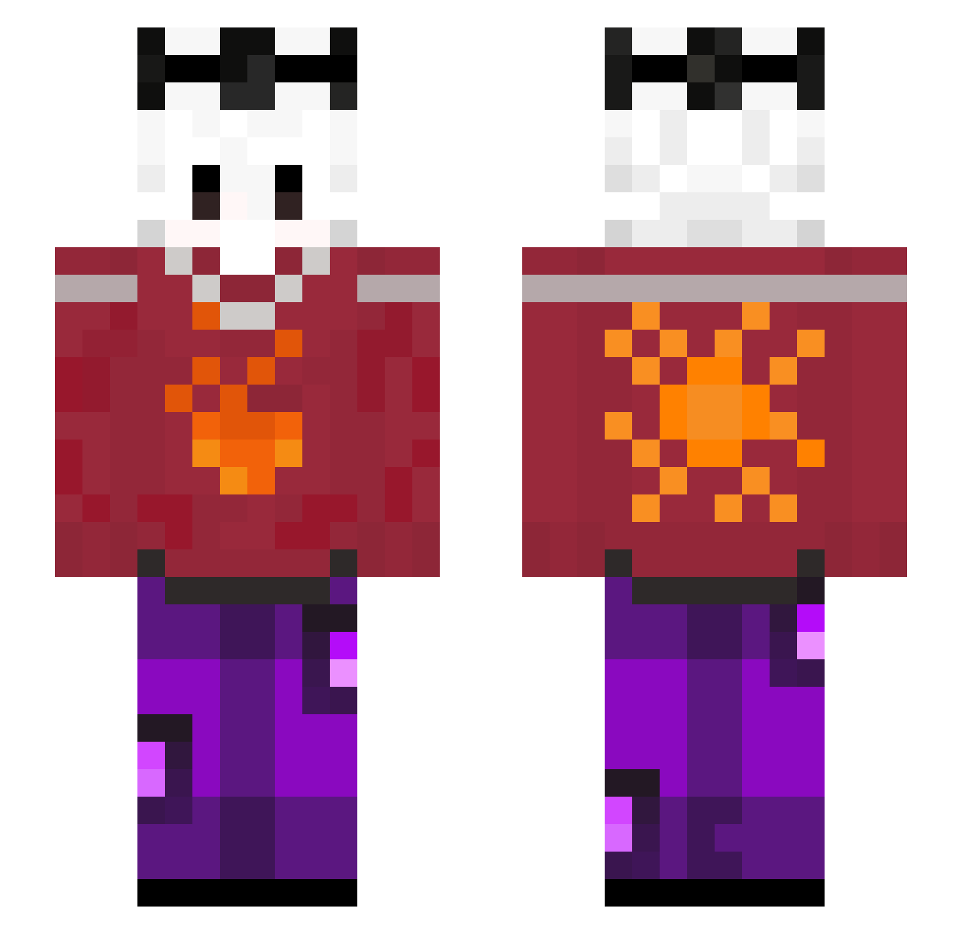 Water_Droplet_ Minecraft skin, front and back view