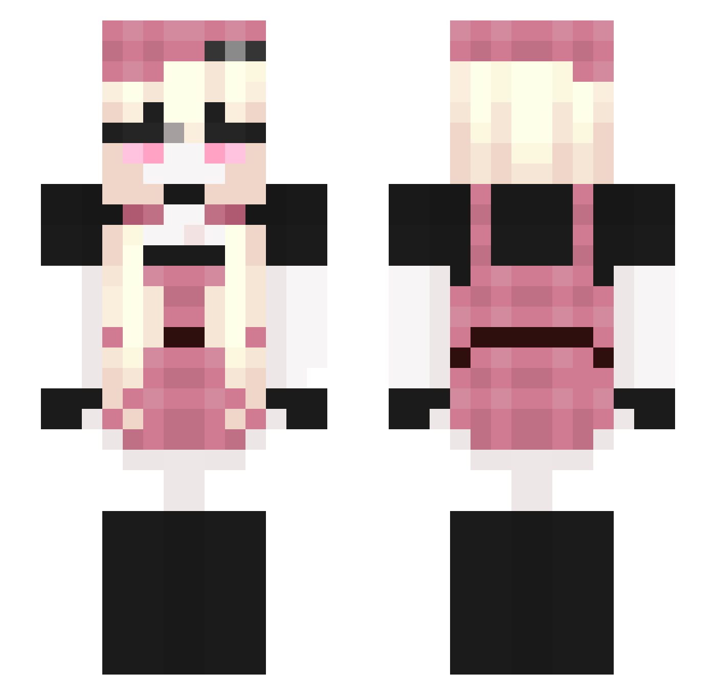 hhasan Minecraft skin, front and back view