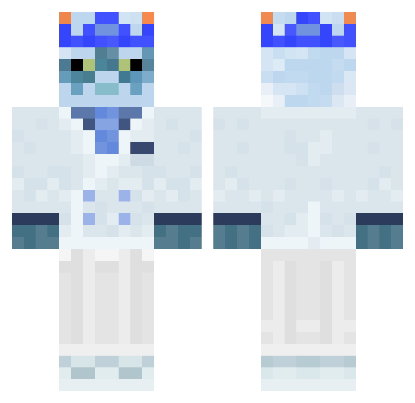 FinnCitroen Minecraft skin, front and back view