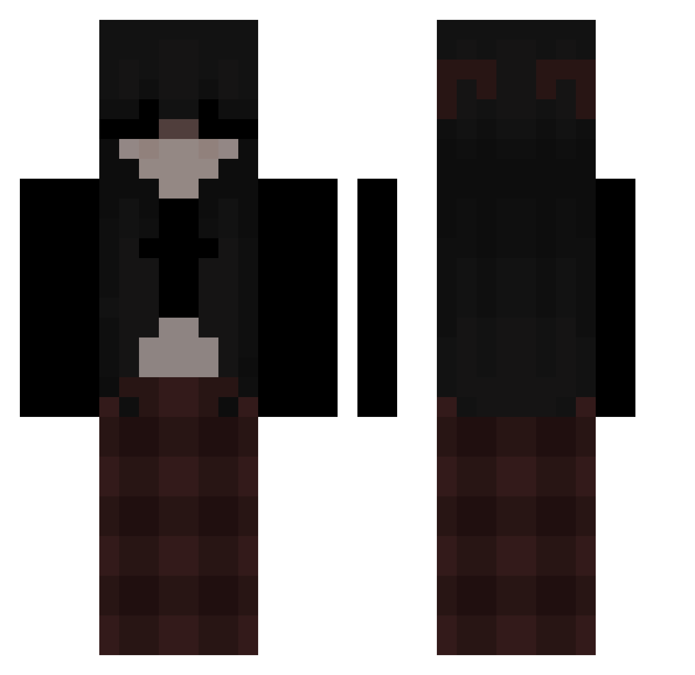 freezinqs Minecraft skin, front and back view