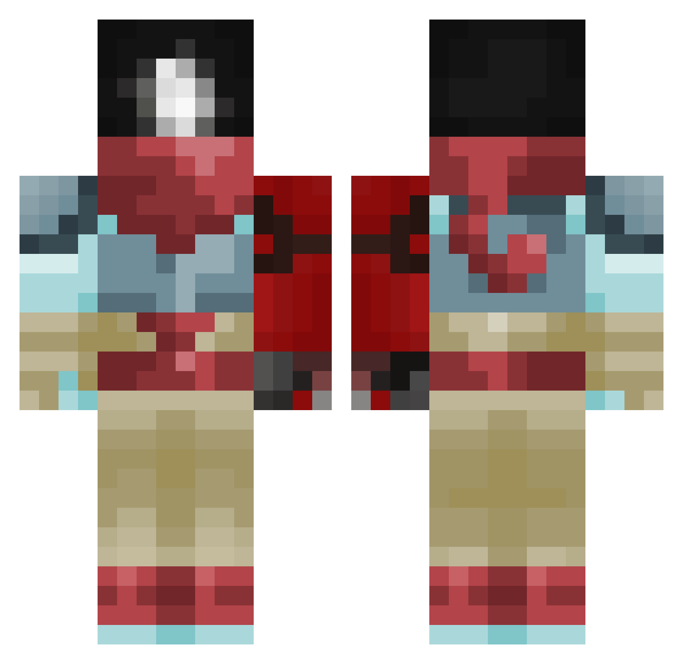 C1mD Minecraft skin, front and back view
