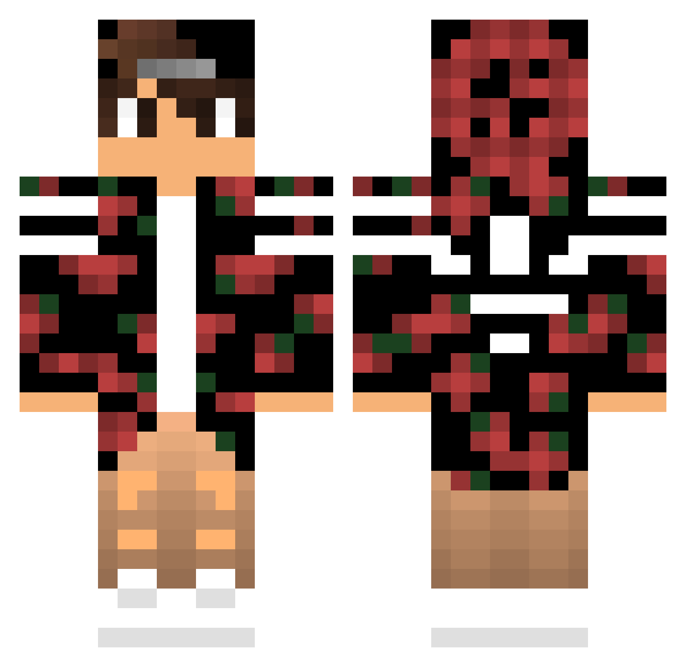 lzrnr1 Minecraft skin, front and back view