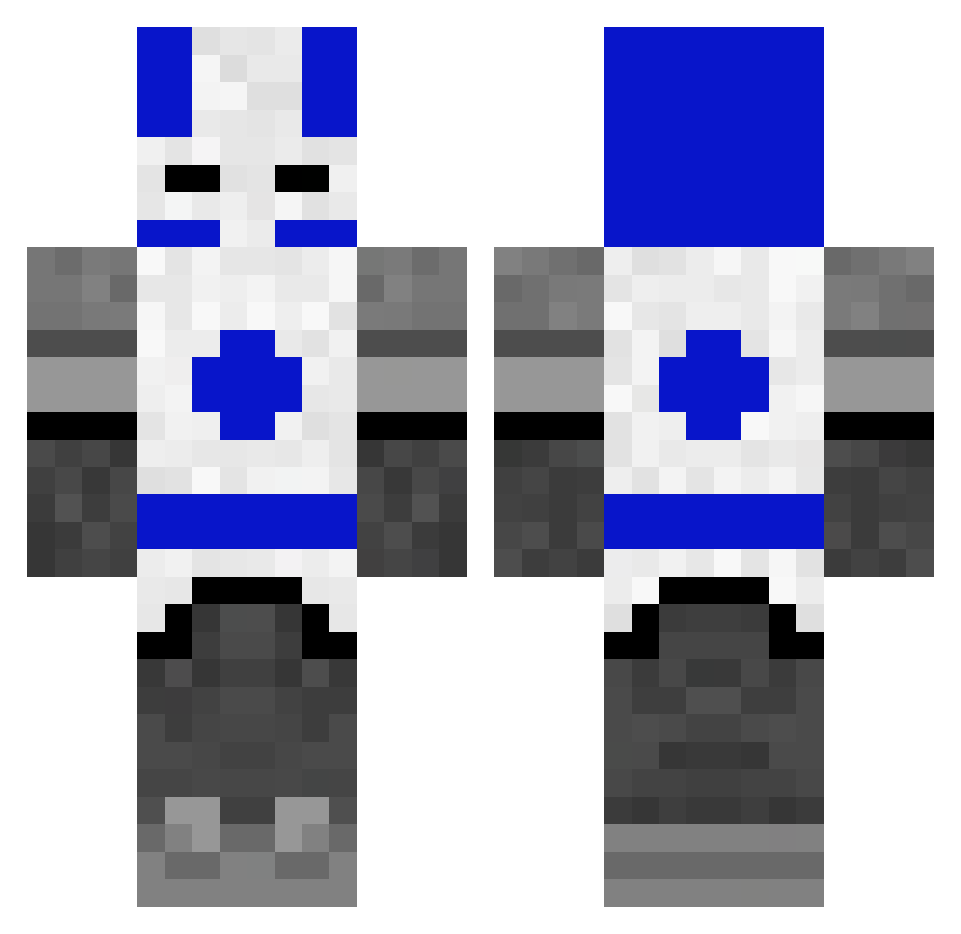 kolosaki Minecraft skin, front and back view