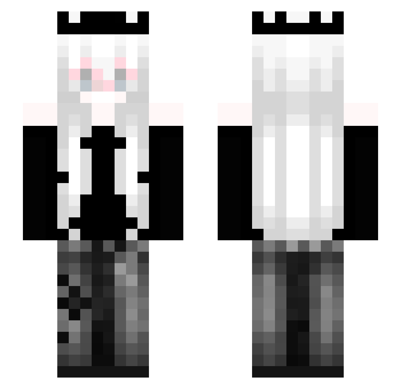 Feyrno Minecraft skin, front and back view