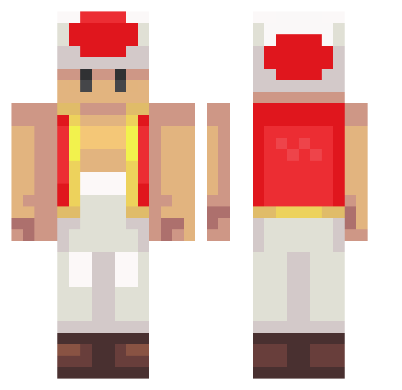 Isabella_is_out Minecraft skin, front and back view