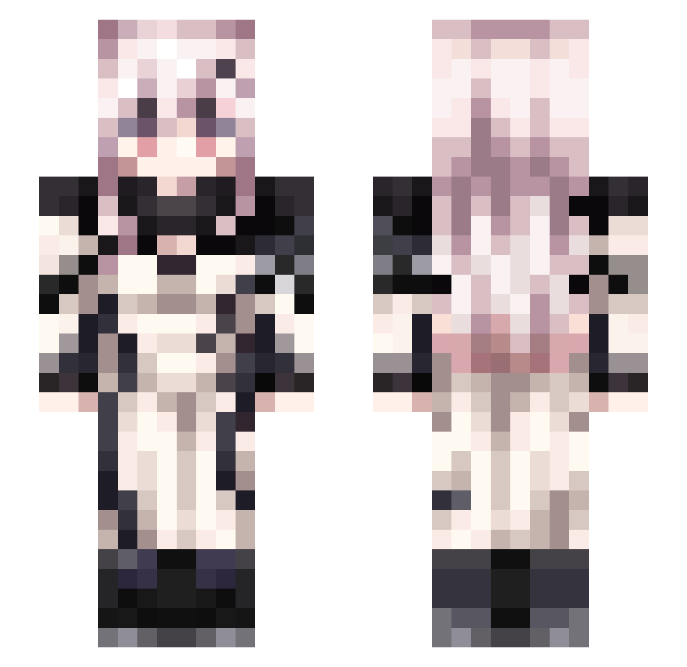 The_Doctor_C Minecraft skin, front and back view