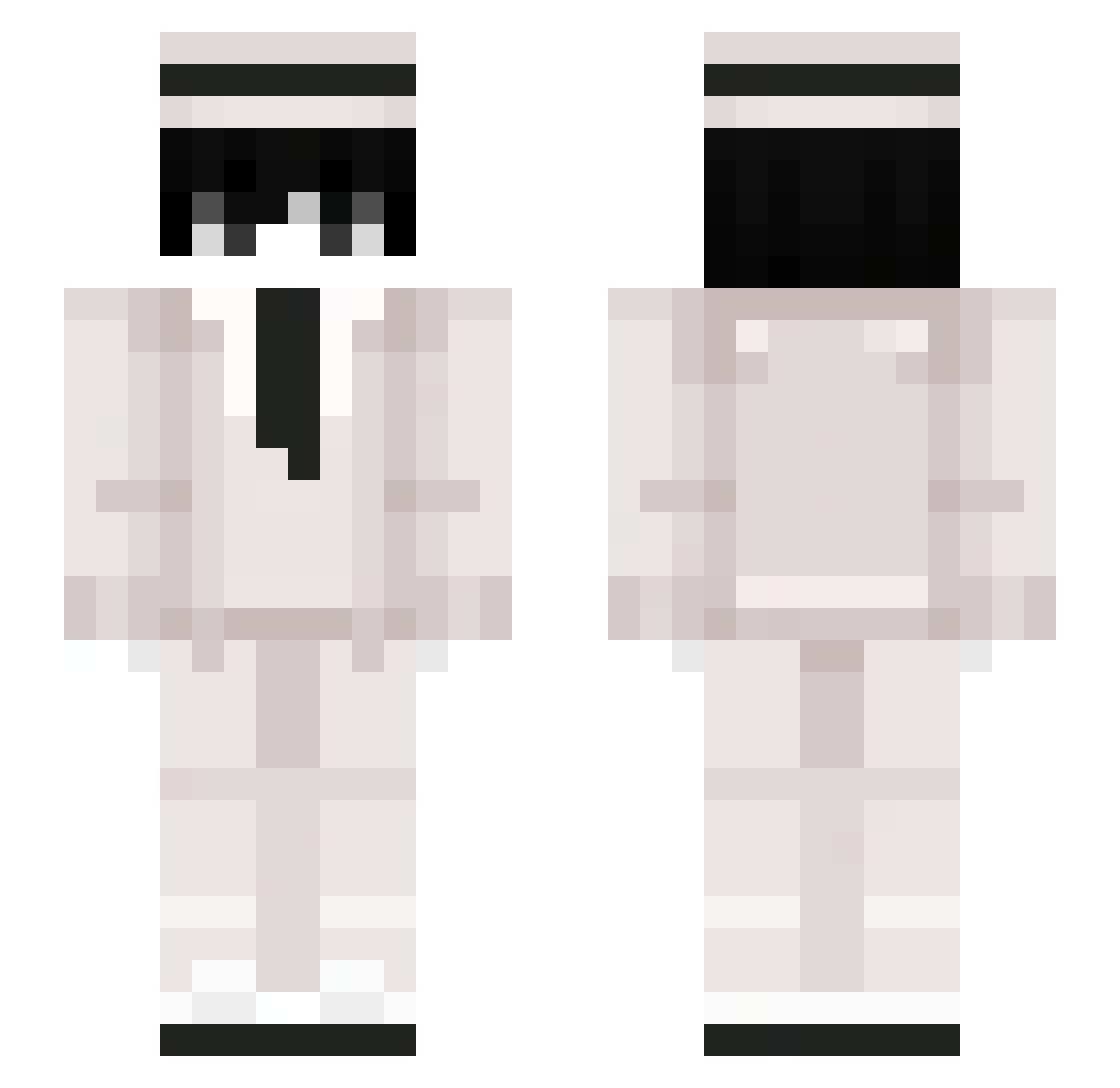Logar1 Minecraft skin, front and back view