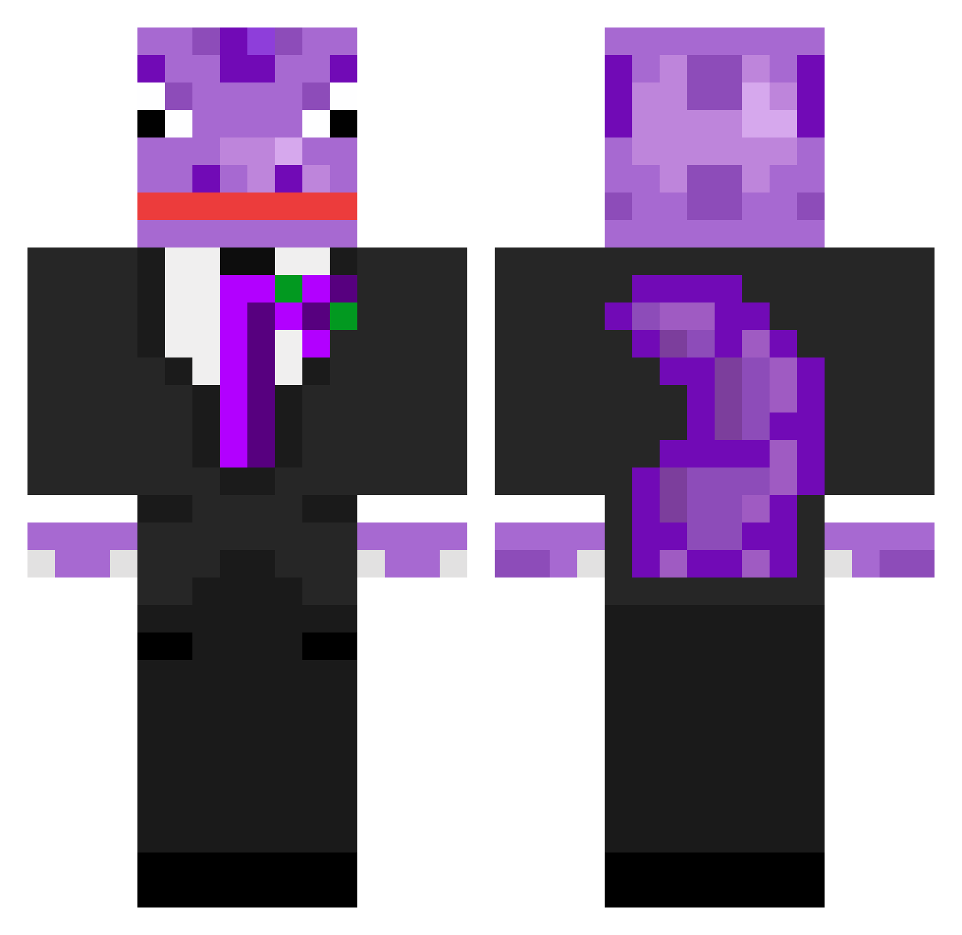 NidoKing23 Minecraft skin, front and back view
