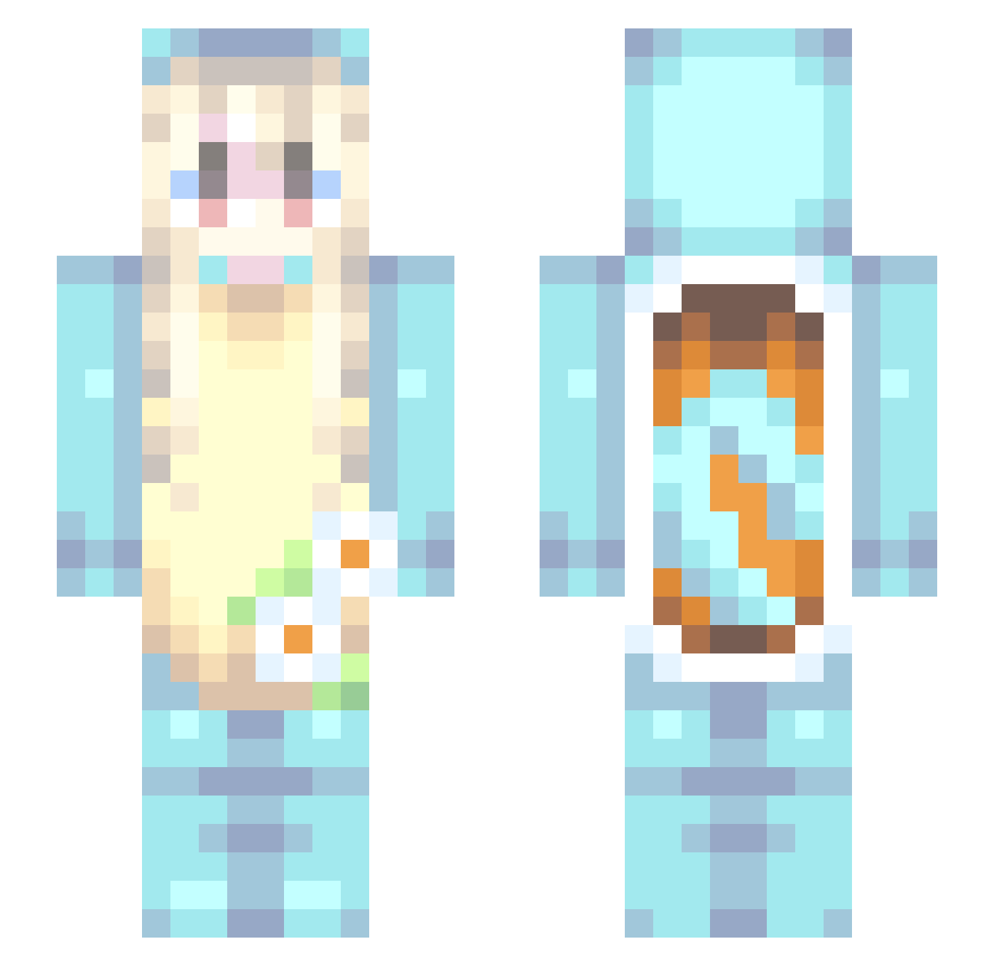 LawrenceWu Minecraft skin, front and back view