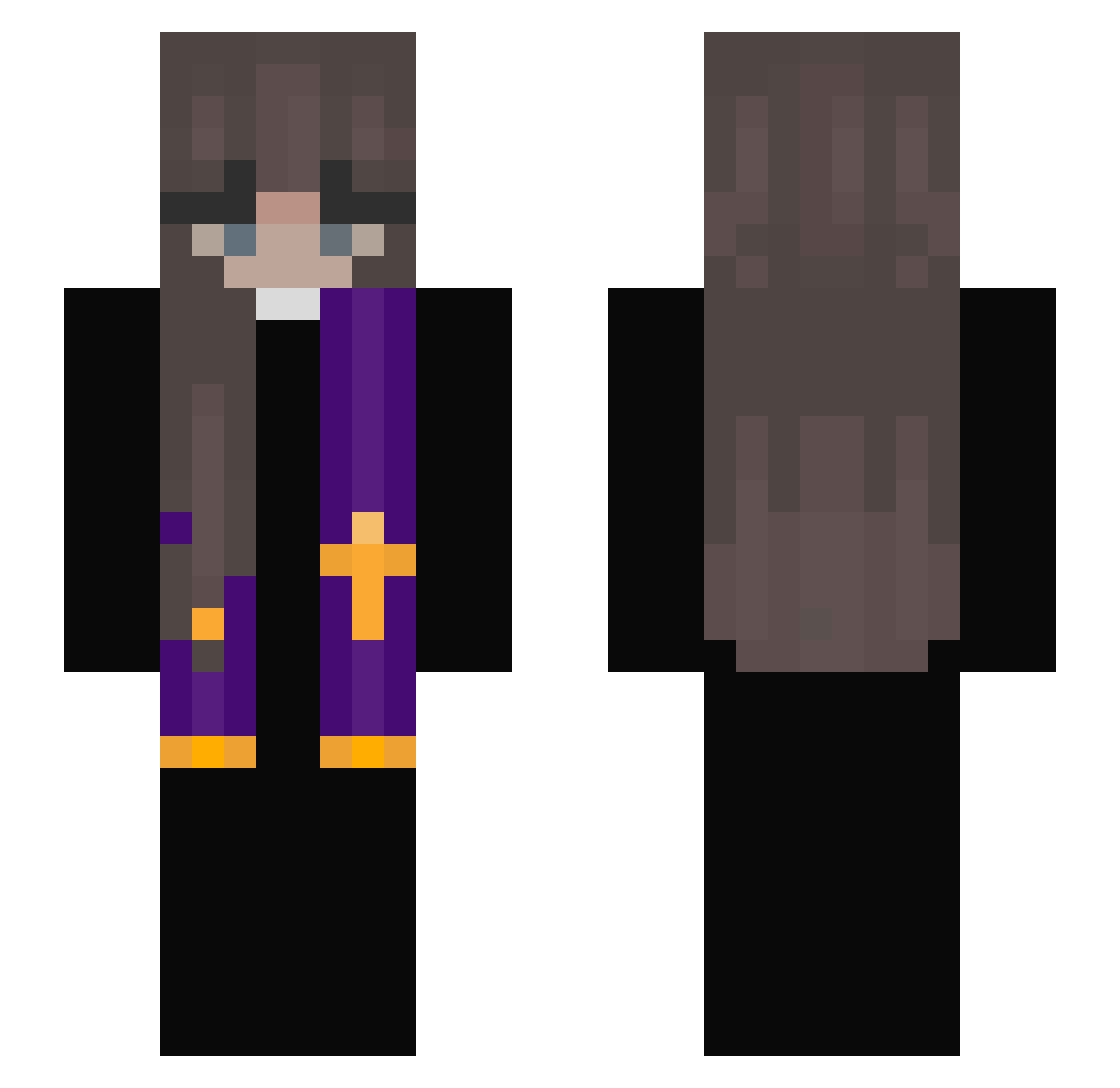 alaskejter Minecraft skin, front and back view