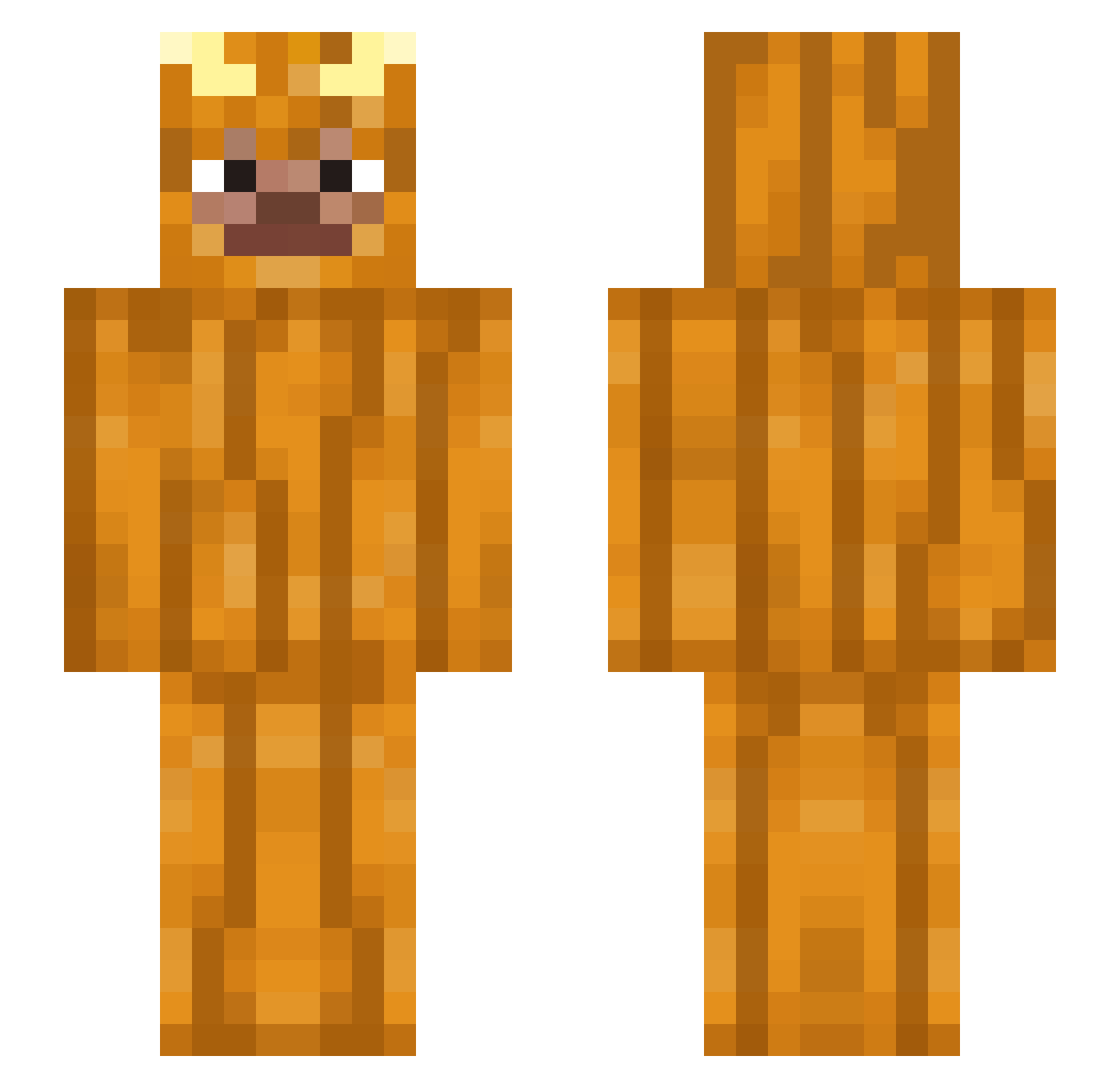 Louder Minecraft skin, front and back view