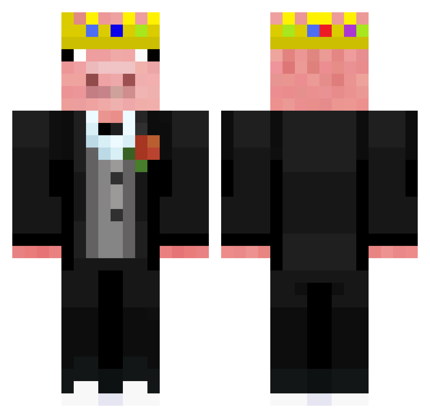 Willive Minecraft skin, front and back view