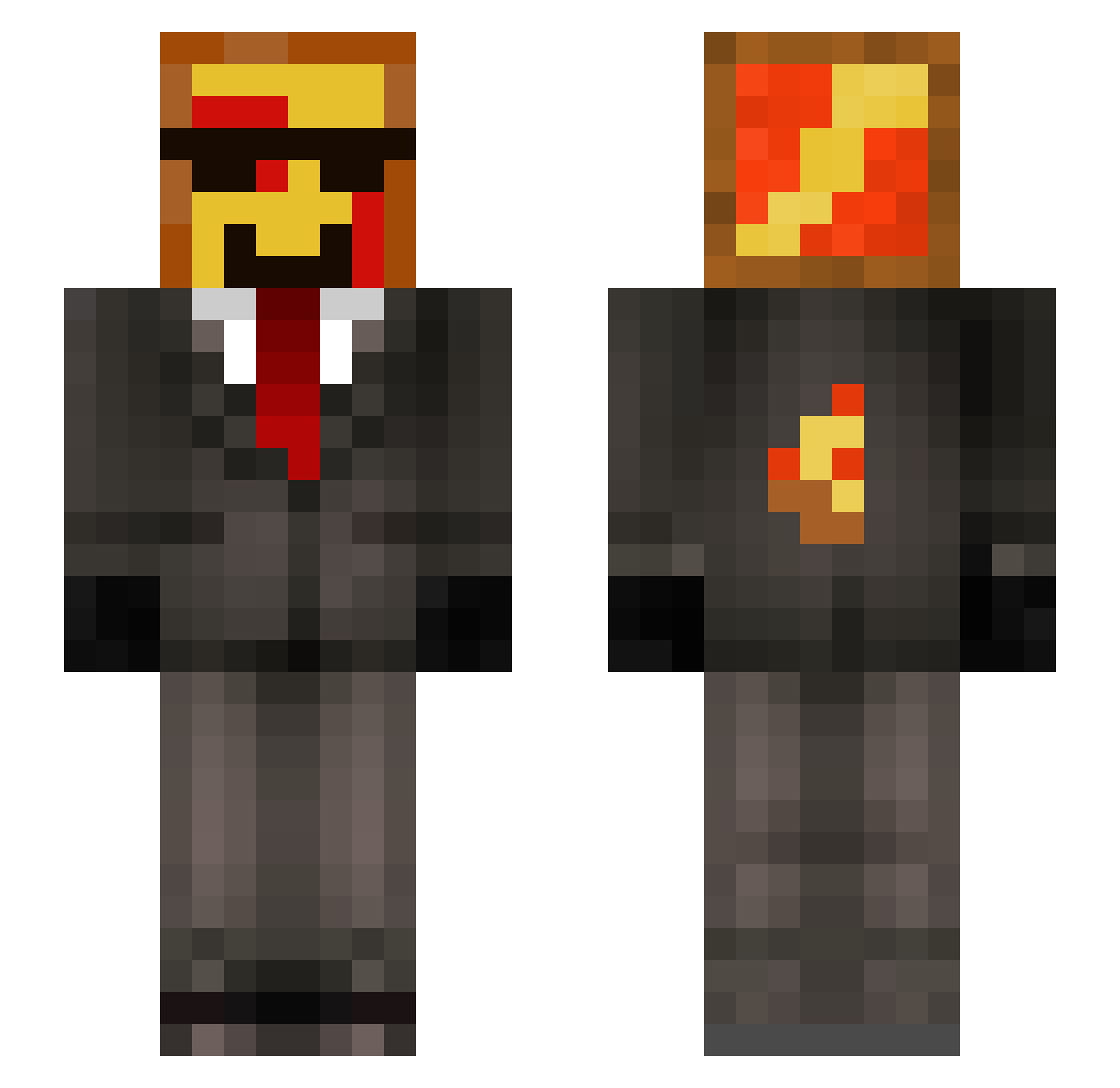 PepperoniTom Minecraft skin, front and back view