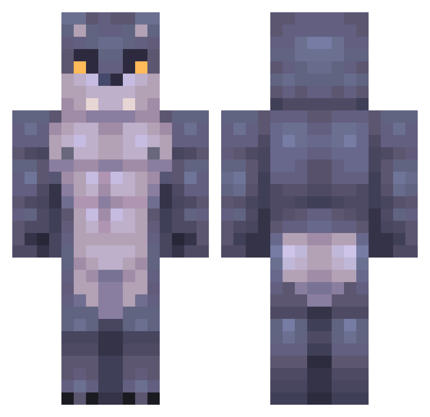 George1331 Minecraft skin, front and back view