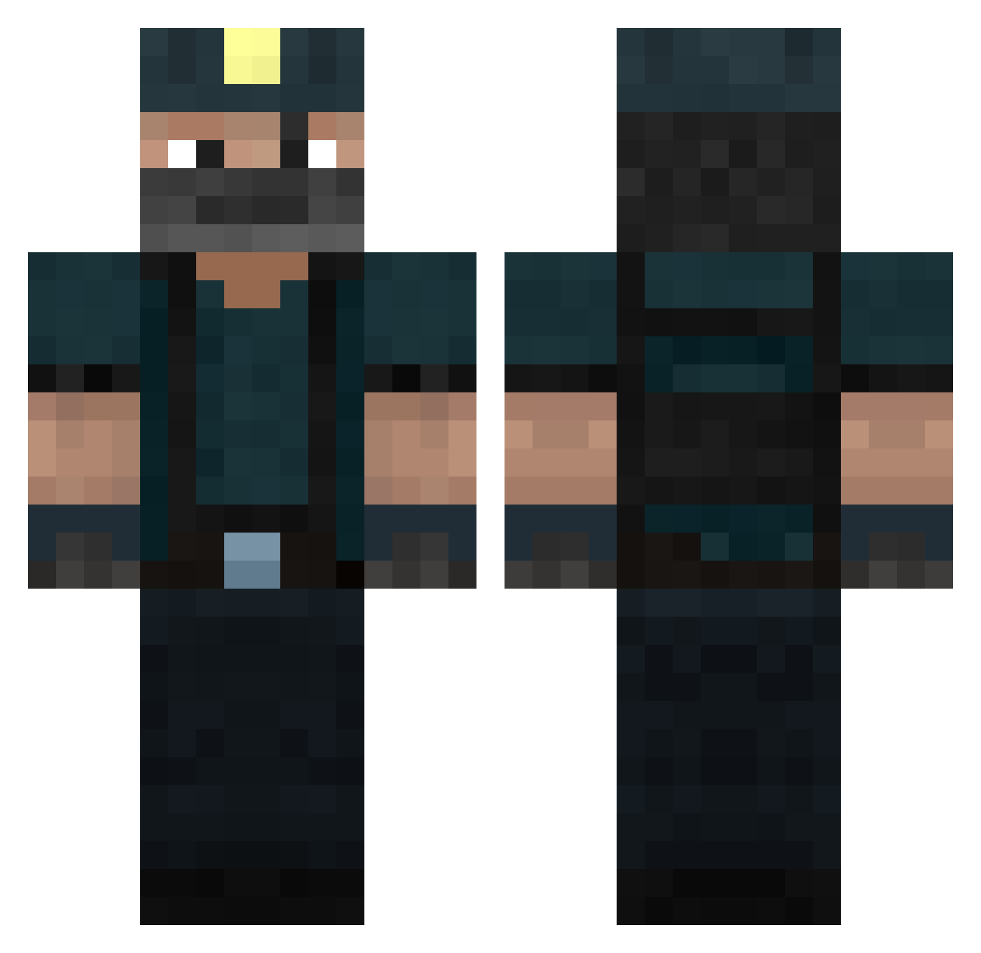 Huscarl Minecraft skin, front and back view