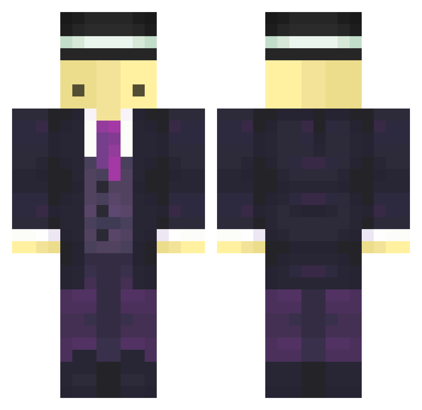 Ikarus120 Minecraft skin, front and back view
