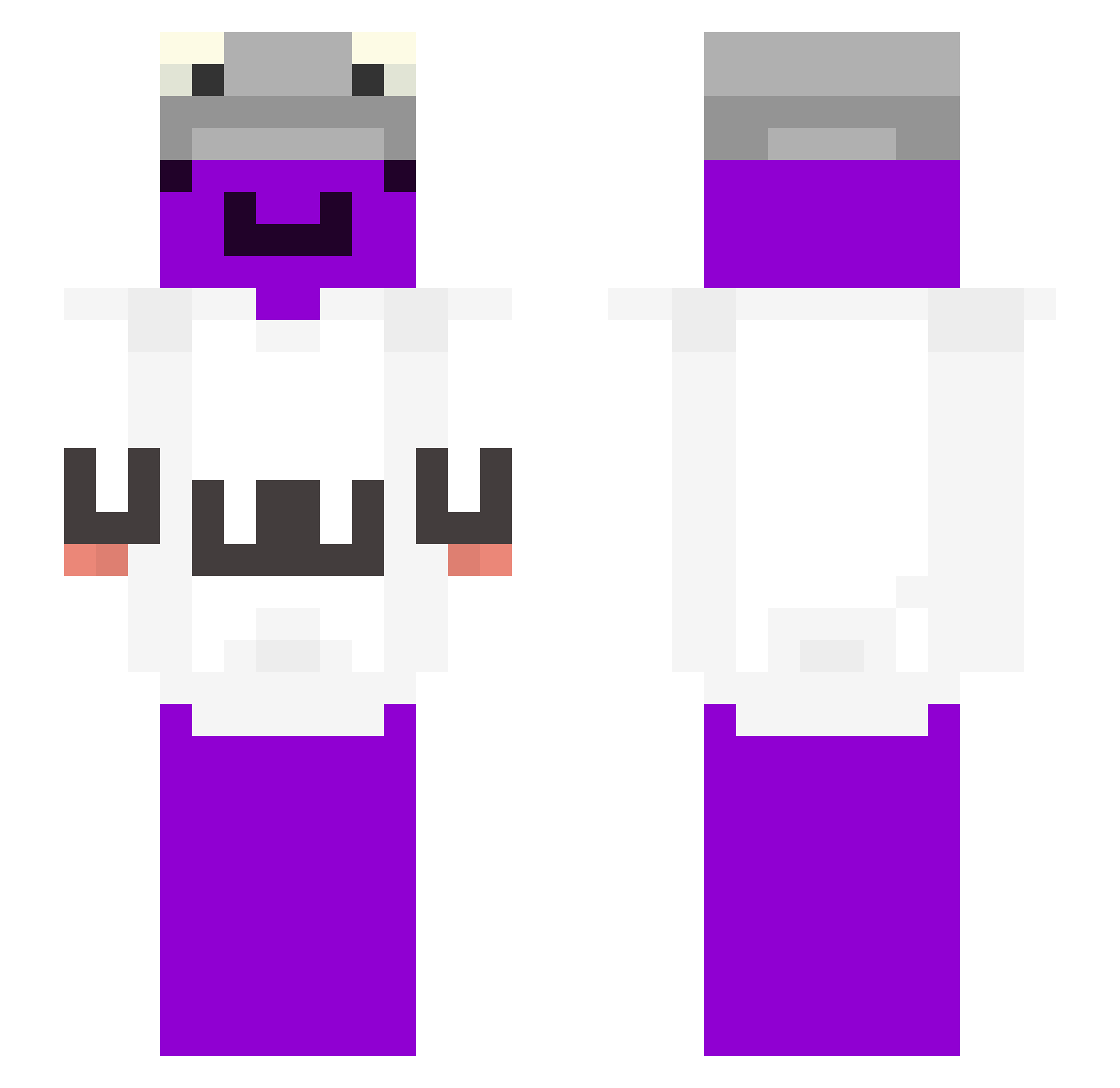 PochtaUzbeka Minecraft skin, front and back view