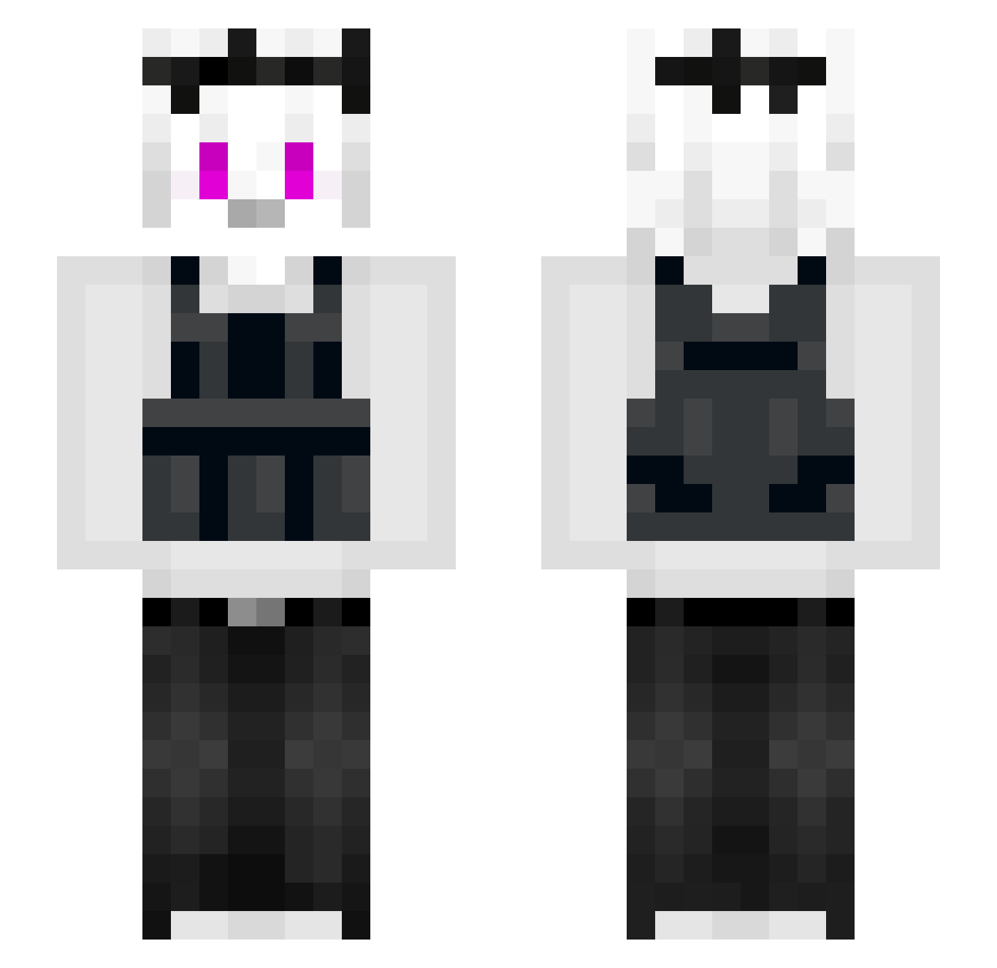 wvy_ Minecraft skin, front and back view