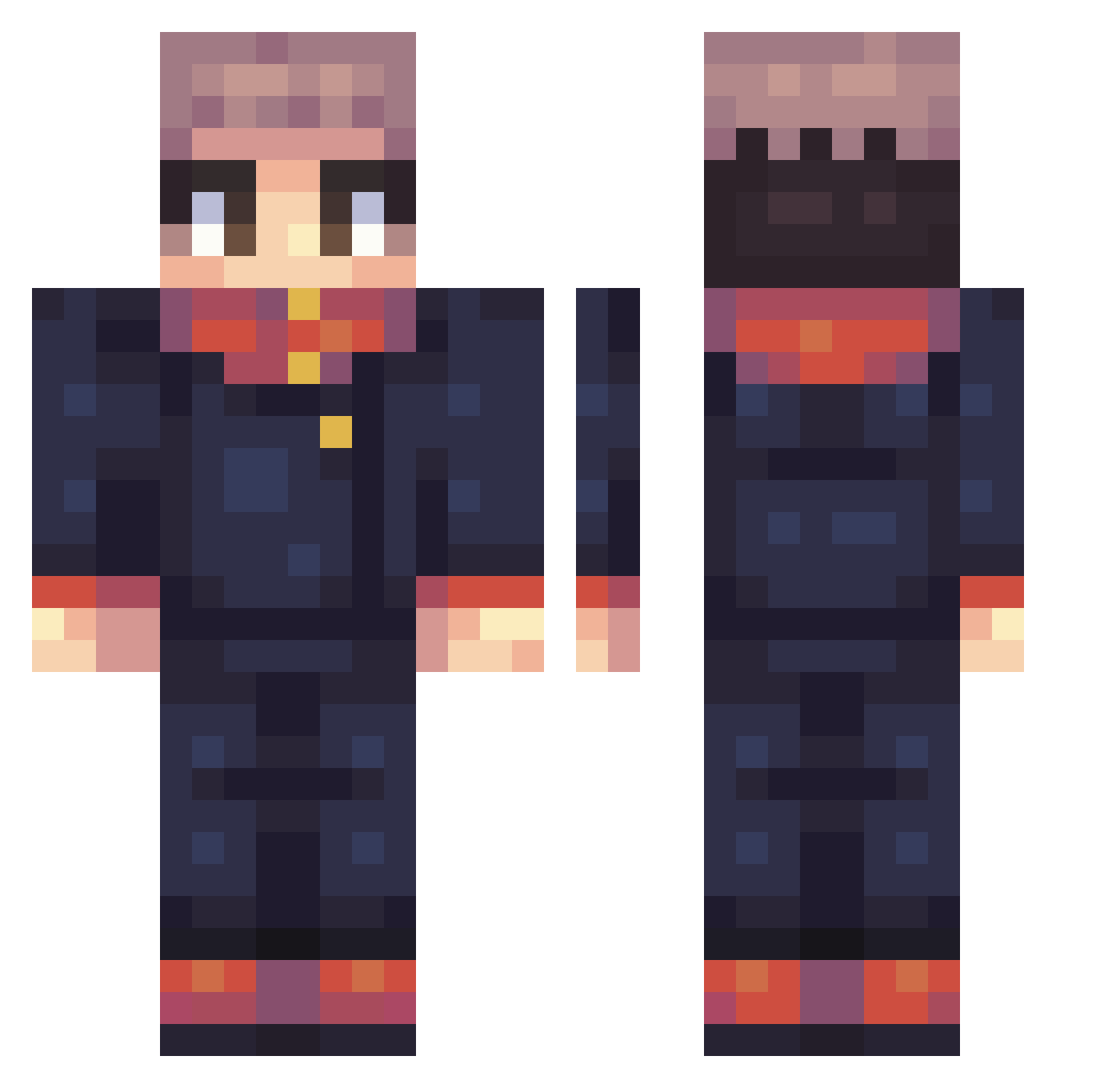 BigBloaf Minecraft skin, front and back view