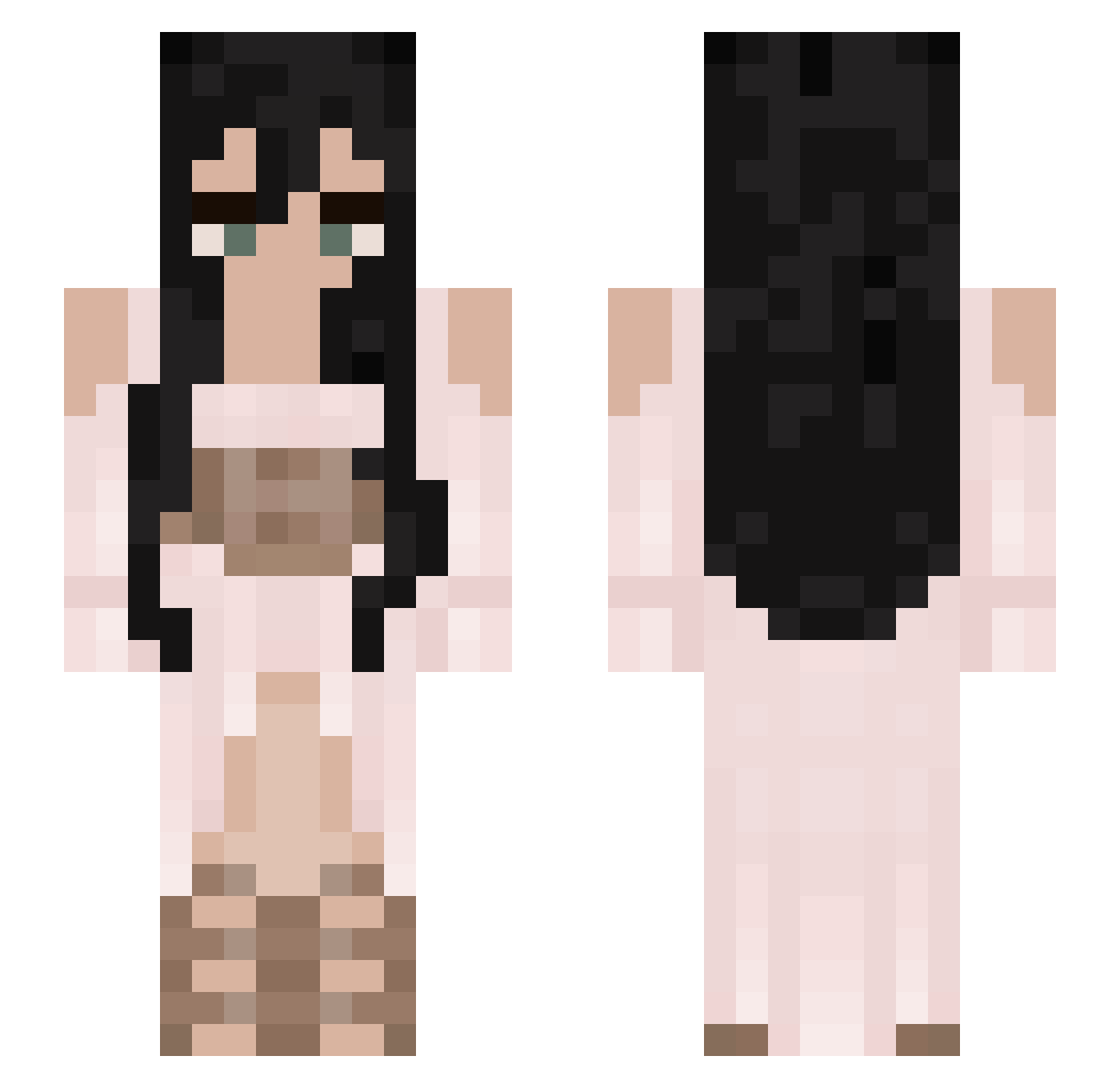 MapleBehr Minecraft skin, front and back view