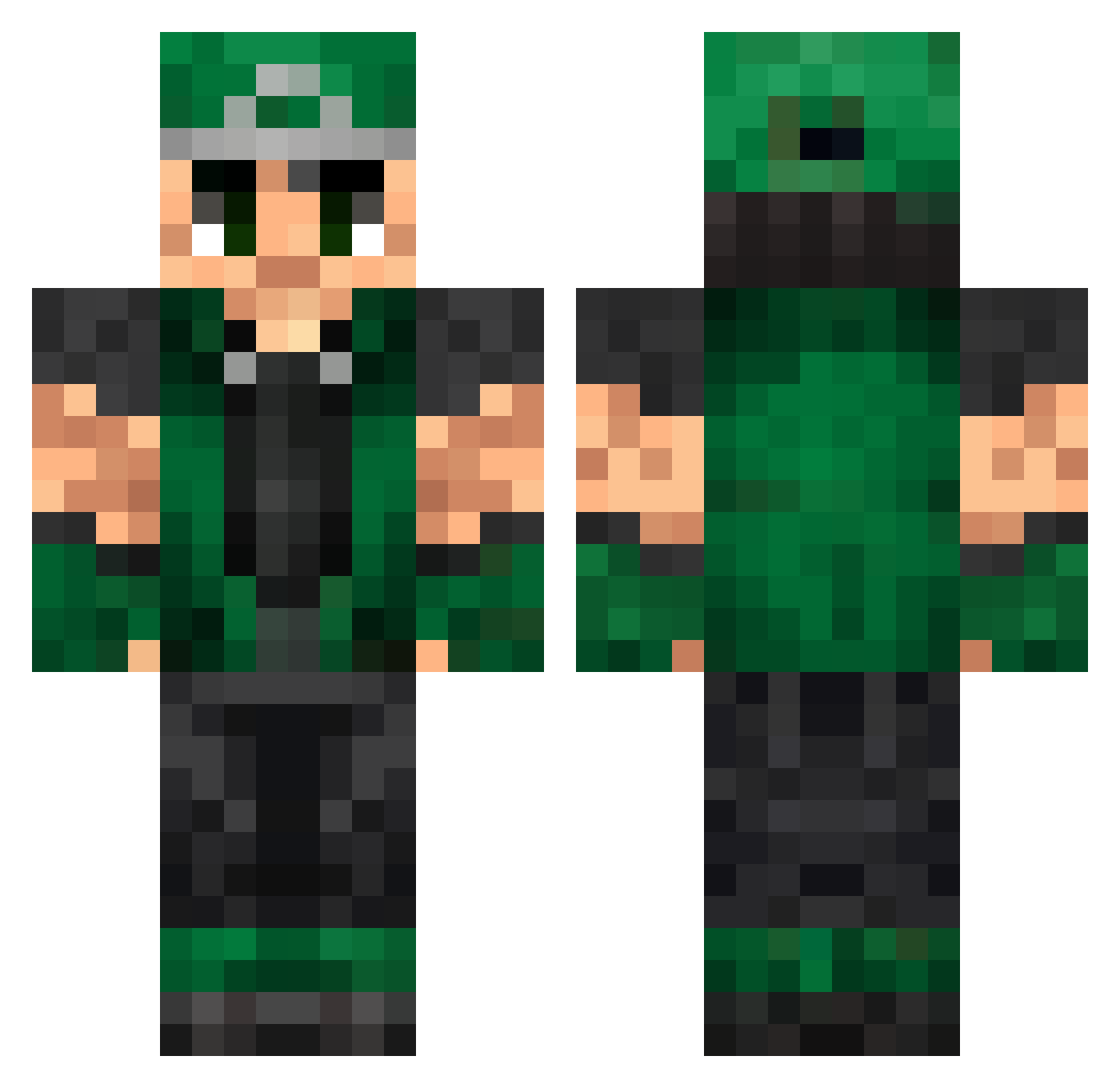 Yuvoi Minecraft skin, front and back view