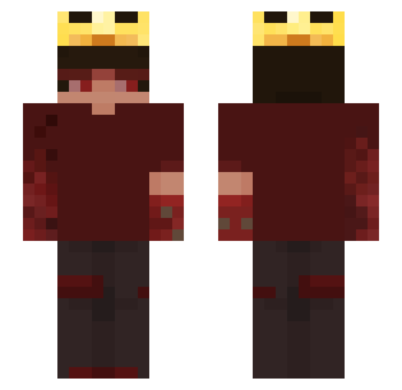 Karol1111111112 Minecraft skin, front and back view