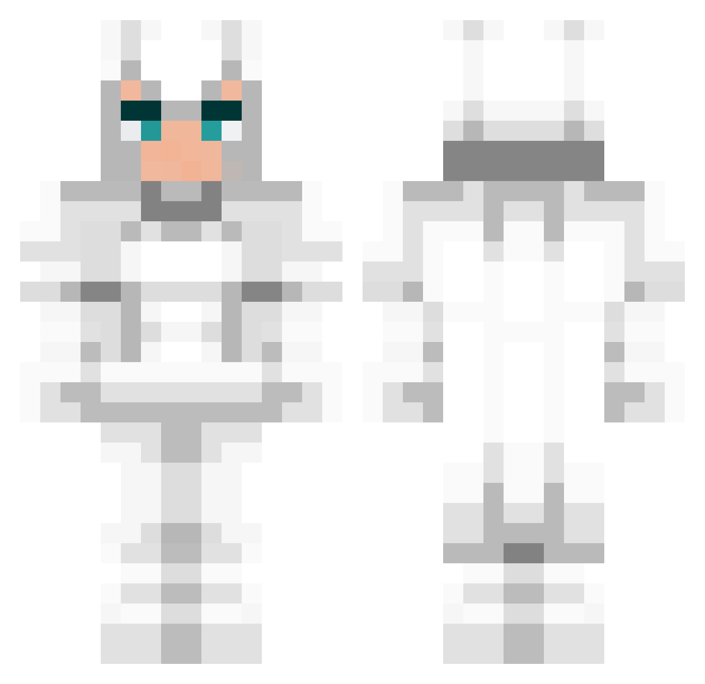 Blues_sky Minecraft skin, front and back view