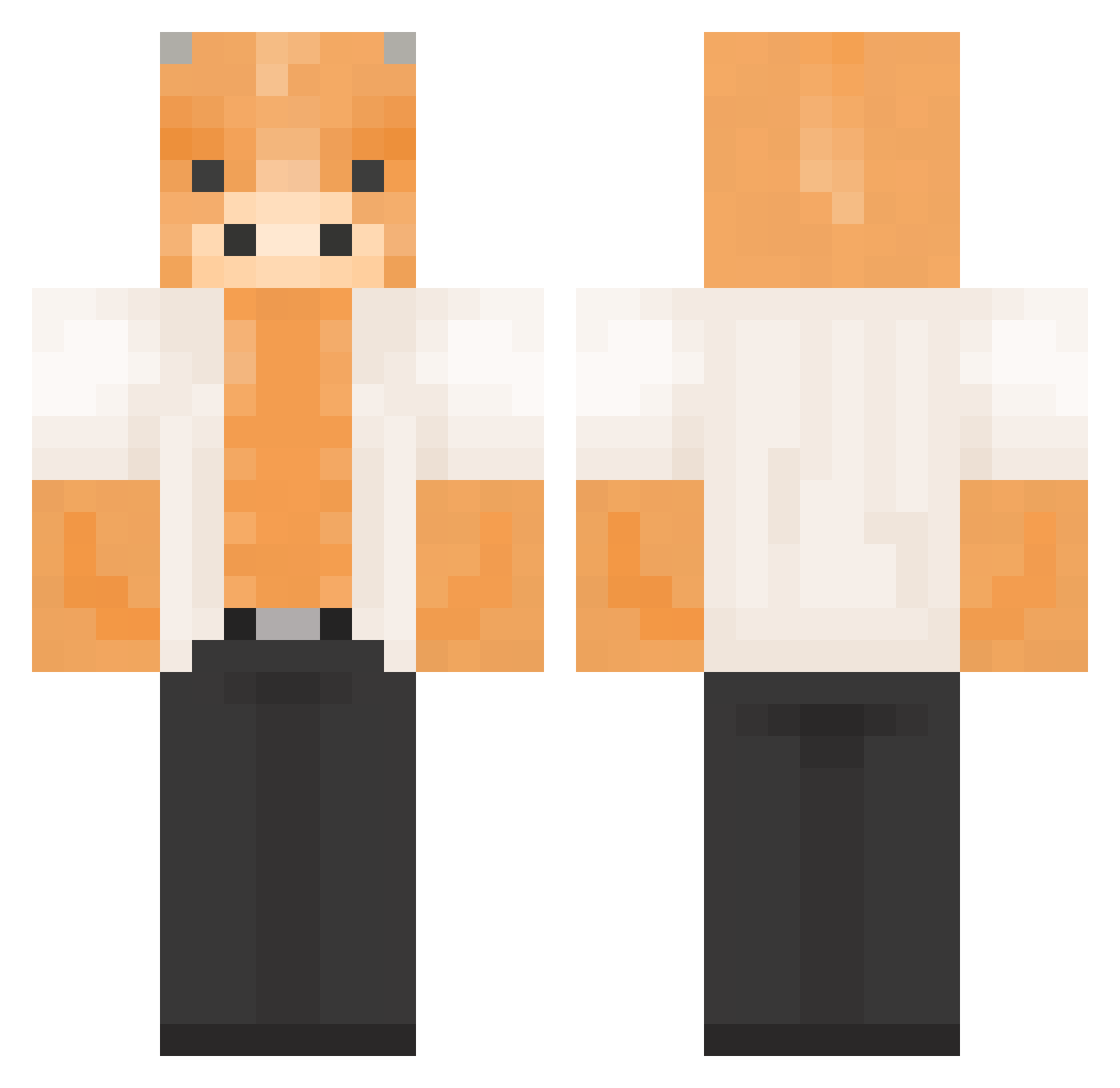 rieulrieul Minecraft skin, front and back view