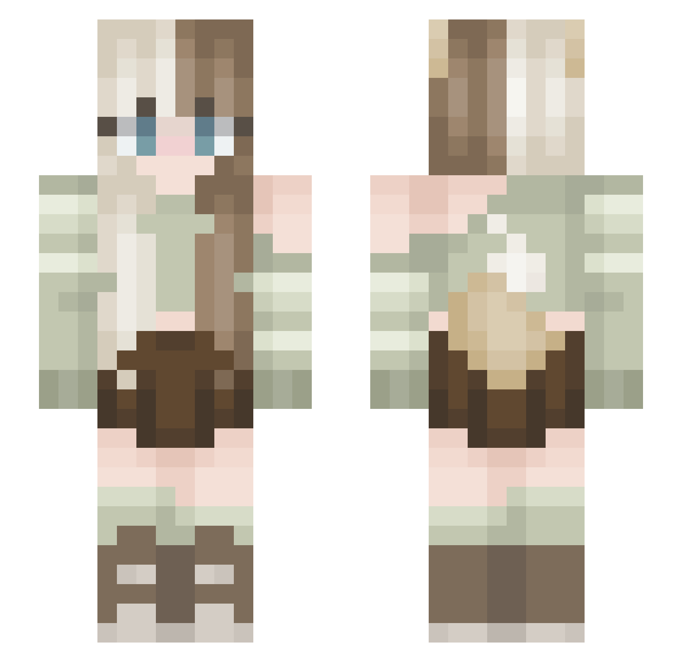 ScuffedToast Minecraft skin, front and back view