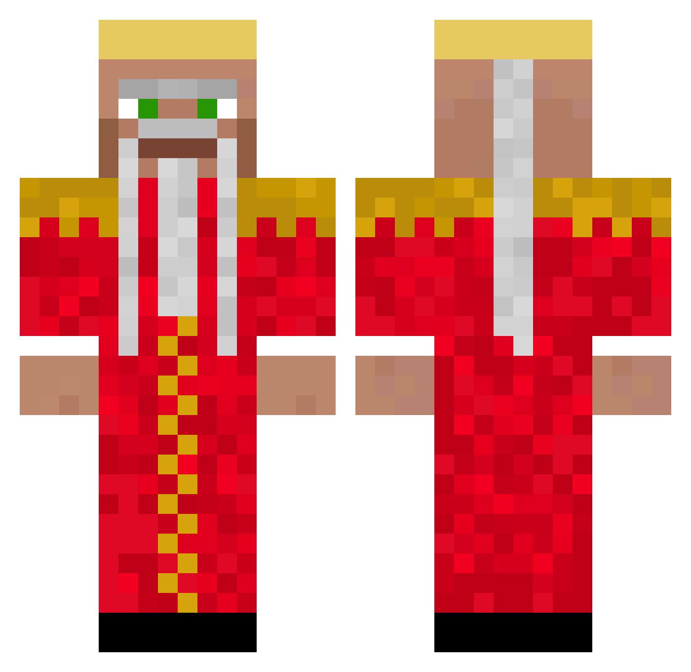 oliver2130 Minecraft skin, front and back view