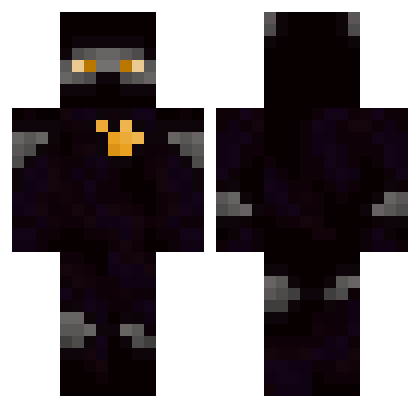 GoldKahemane Minecraft skin, front and back view