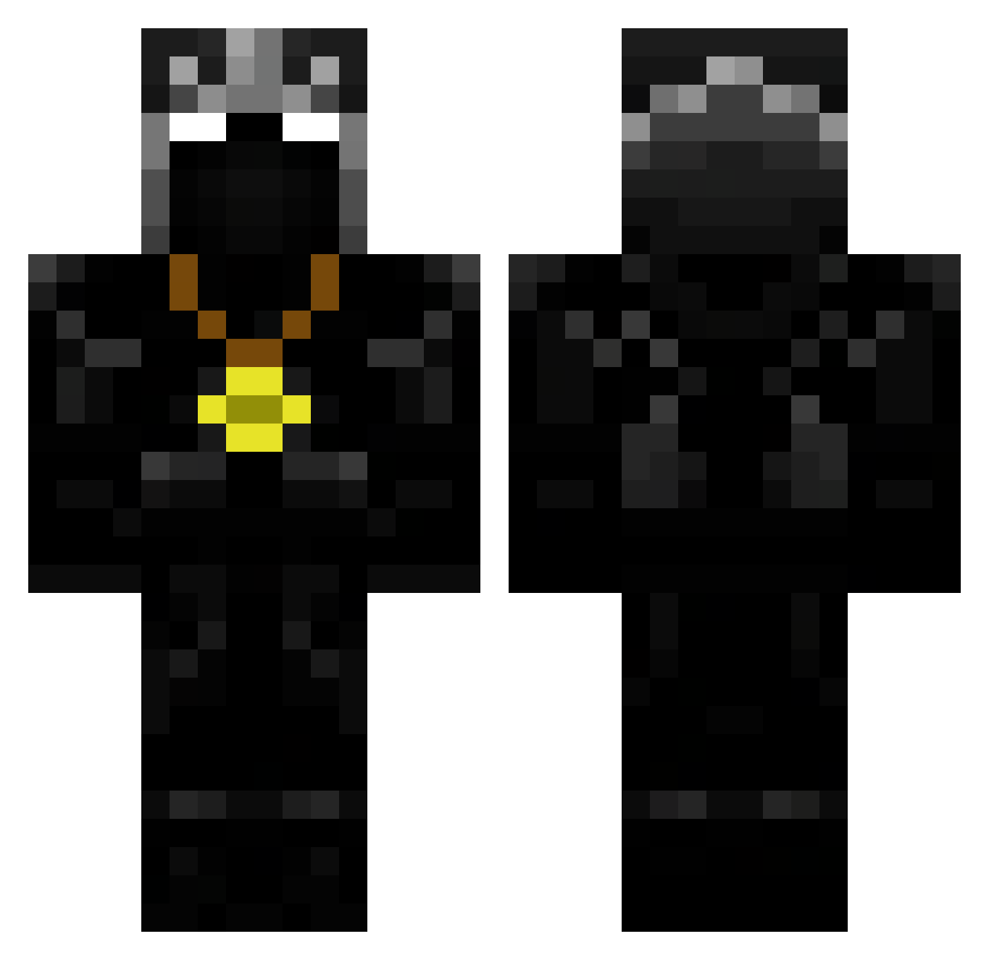 getgang Minecraft skin, front and back view