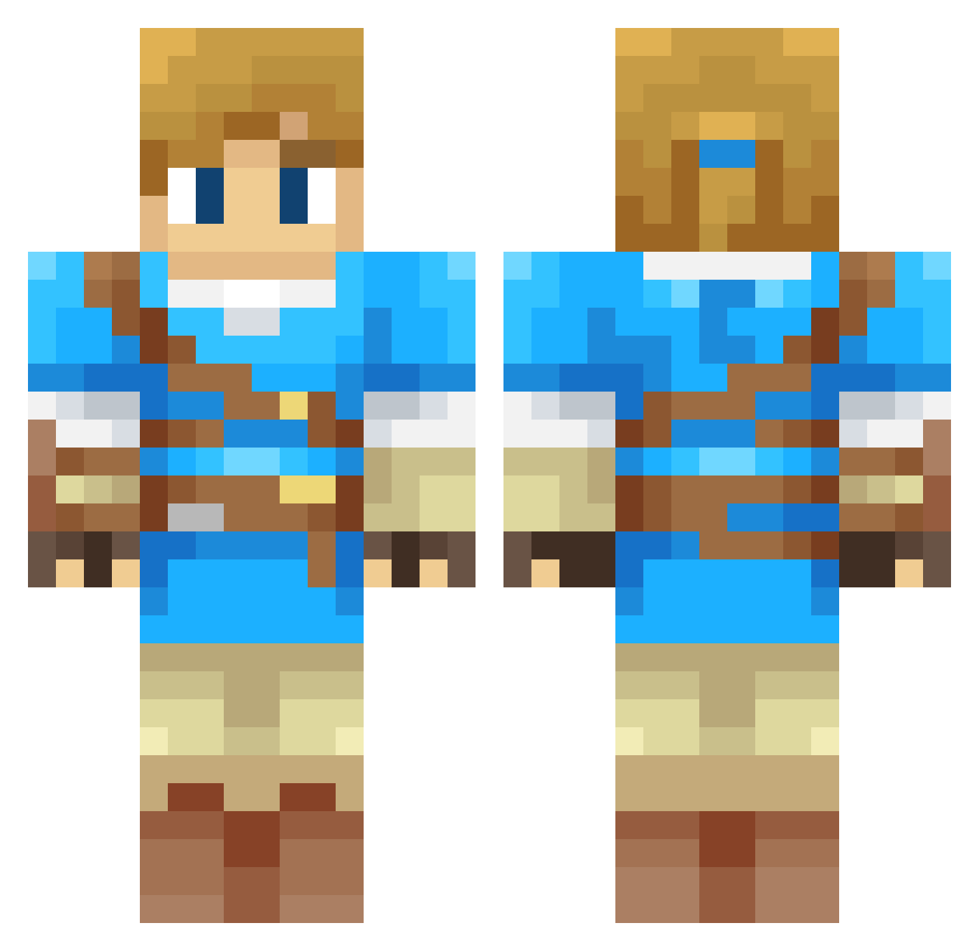 Thecrazytardis Minecraft skin, front and back view