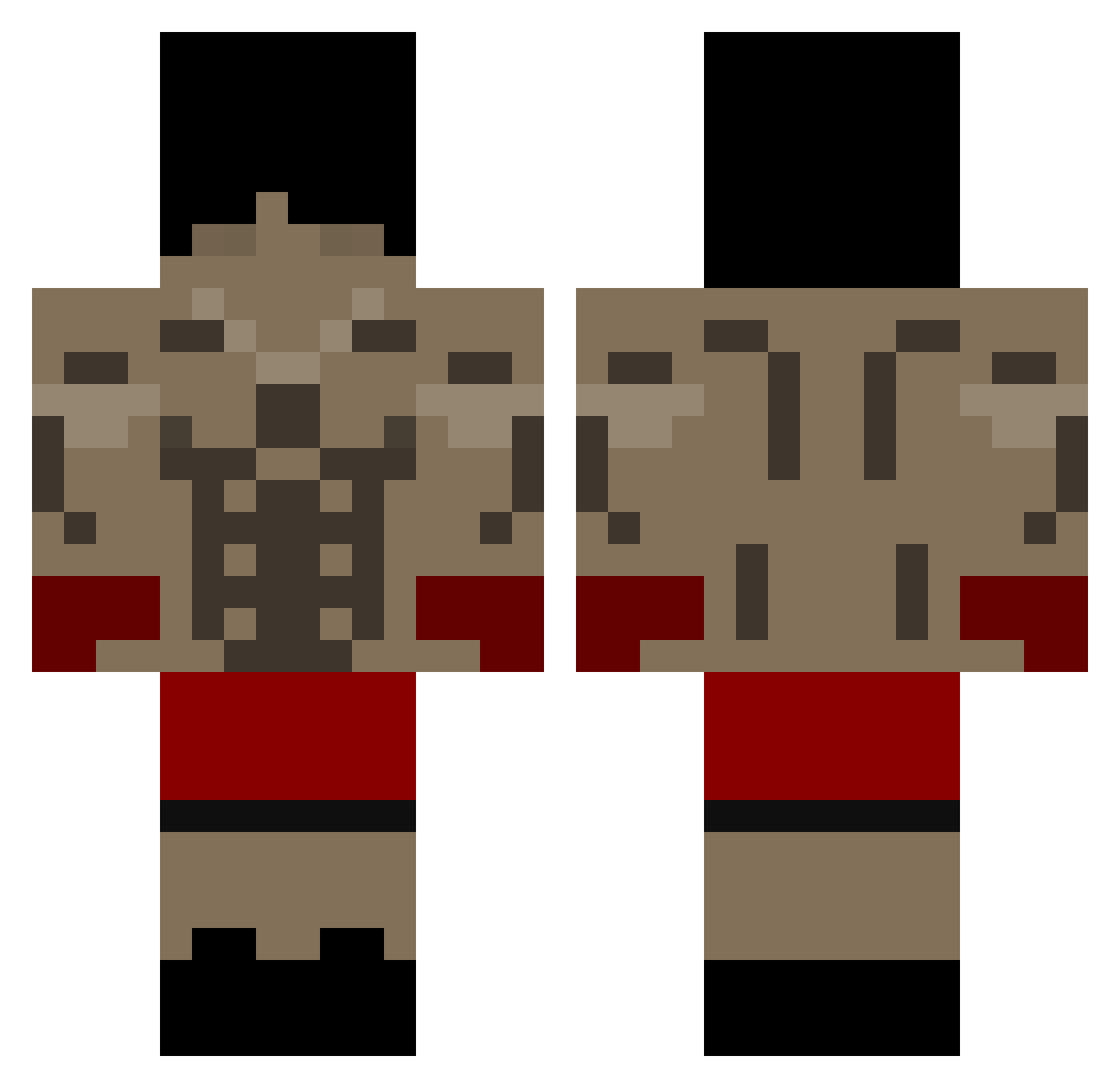 dragonoff14 Minecraft skin, front and back view