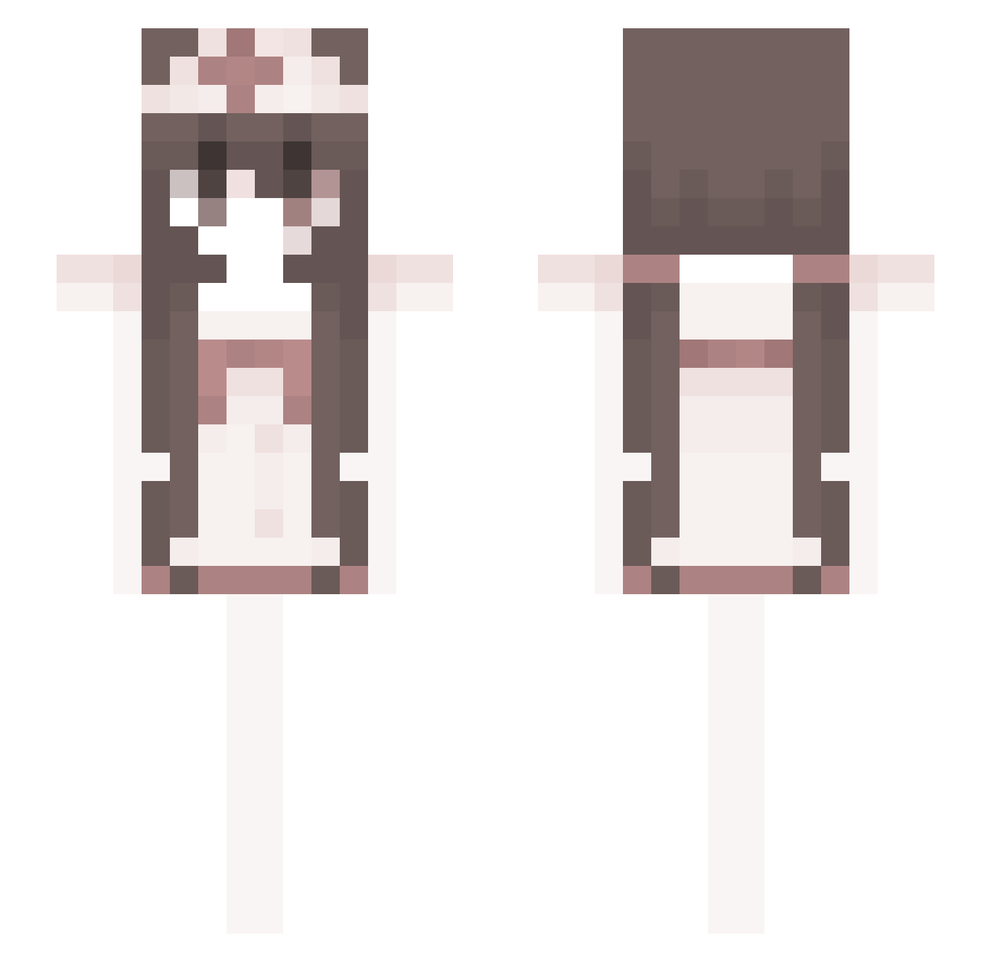 momo8160 Minecraft skin, front and back view