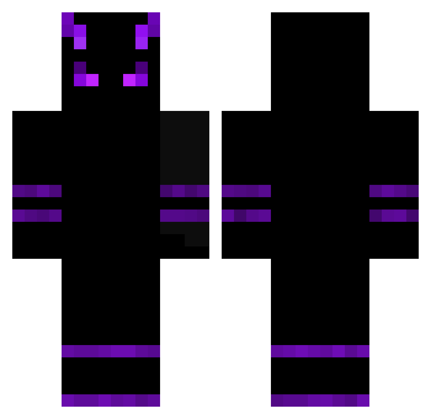 PambaThePro Minecraft skin, front and back view