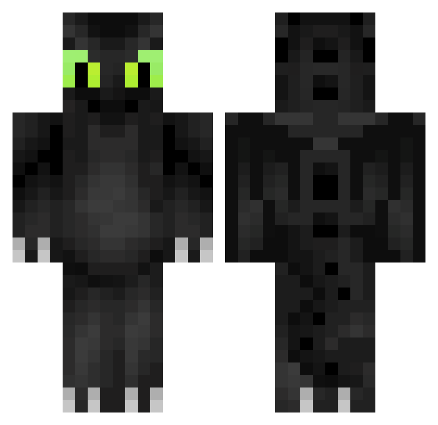 MonjitaPecadora Minecraft skin, front and back view