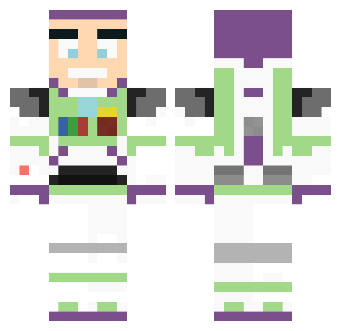 Bomb_Ass_Kitty Minecraft skin, front and back view
