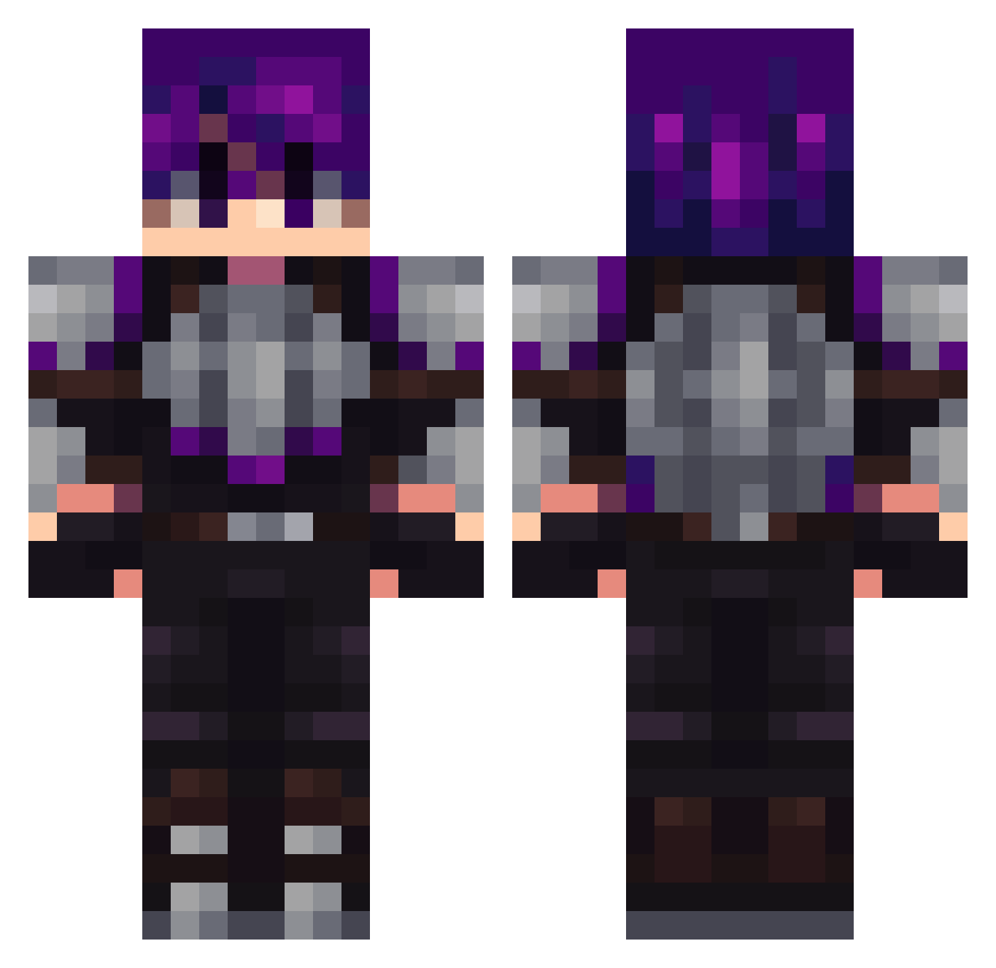 Edryy Minecraft skin, front and back view
