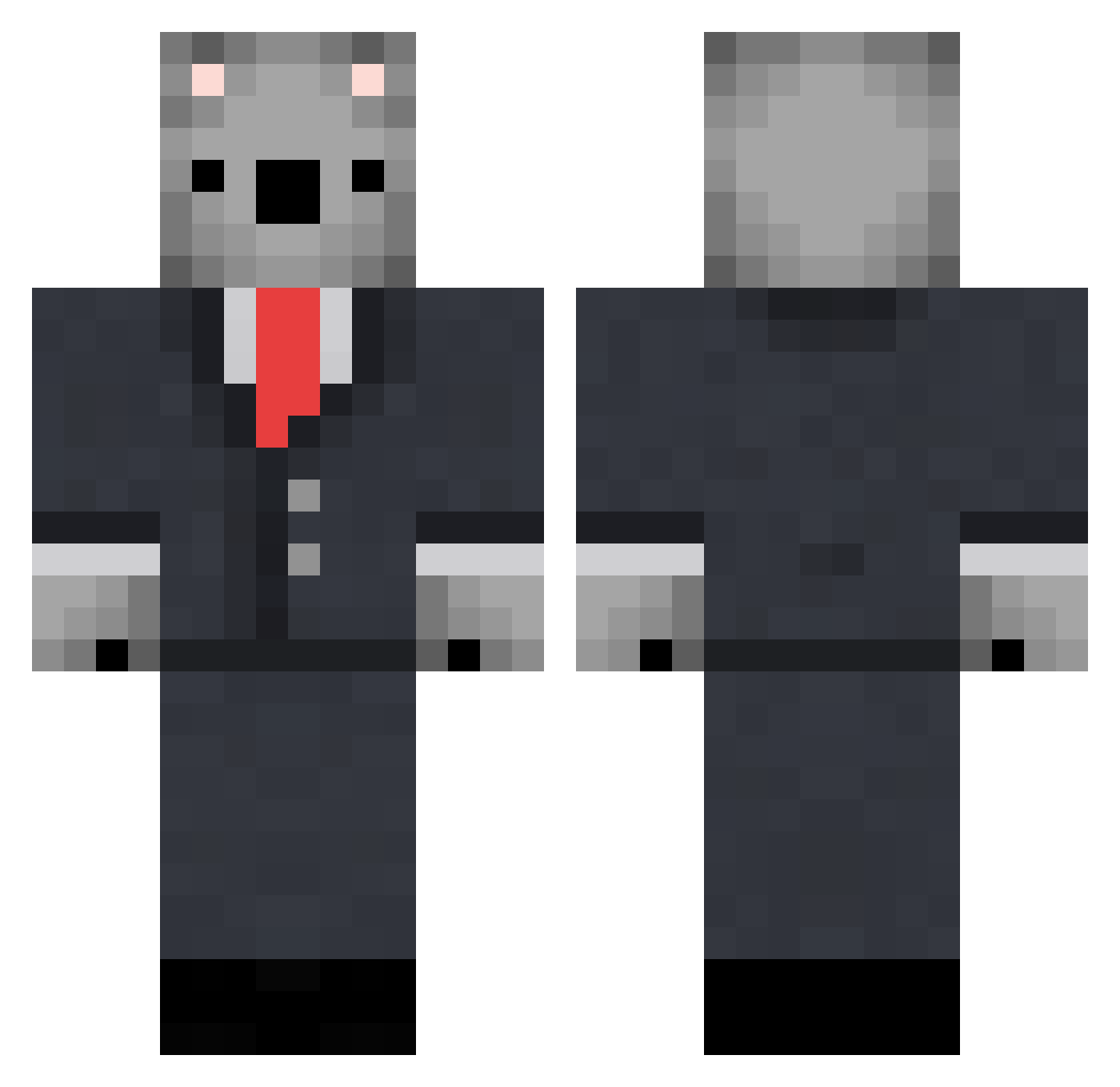 ChrisBrobee Minecraft skin, front and back view