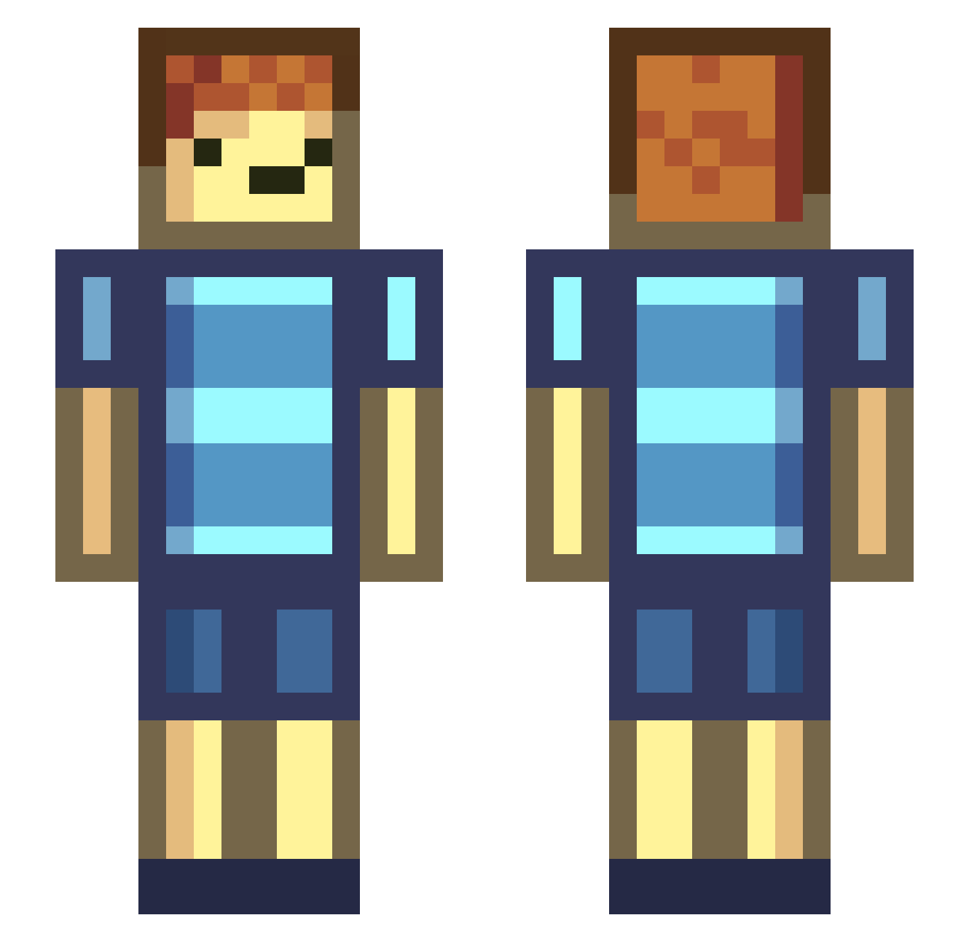 Fets_ Minecraft skin, front and back view
