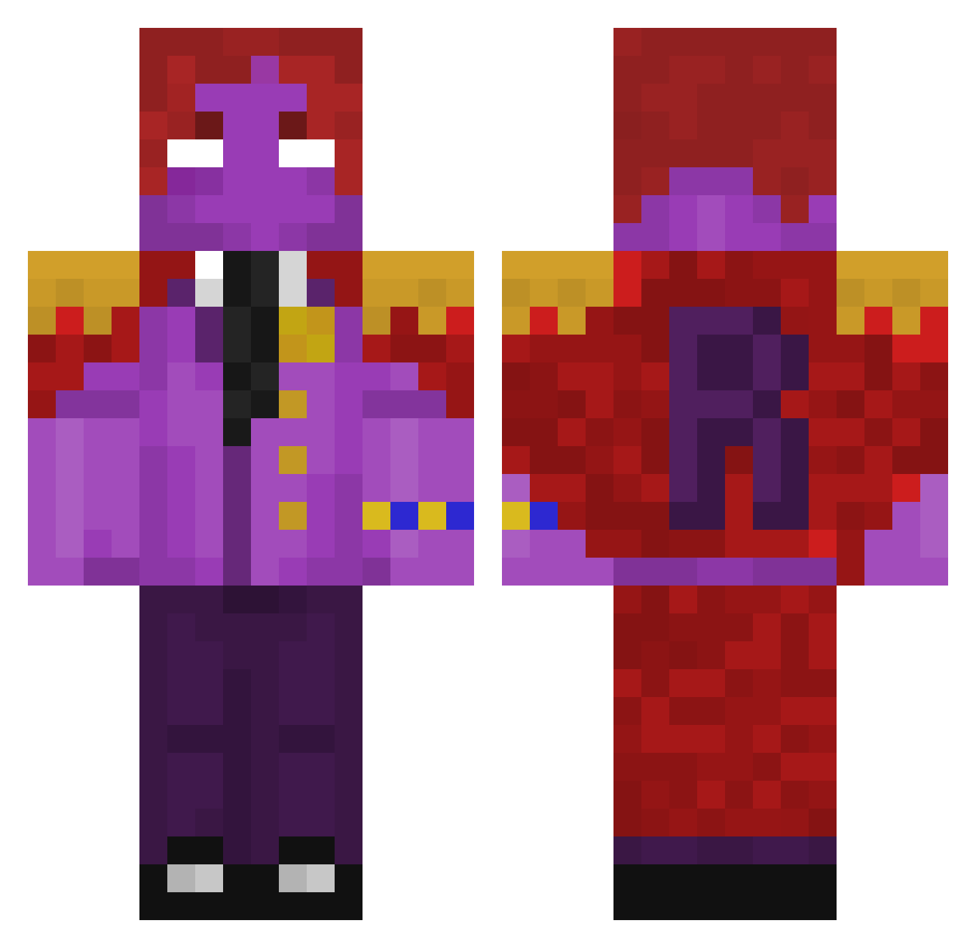 RX388_STUDIO Minecraft skin, front and back view